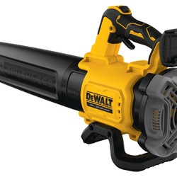 Profile of Lithium Ion XR&#174; brushless, handheld blower with battery socket at its rear. 
