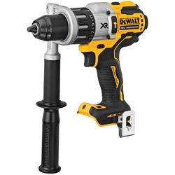 Profile of XR 1 by 2 inch brushless hammer drill driver with power detect tool technology kit.