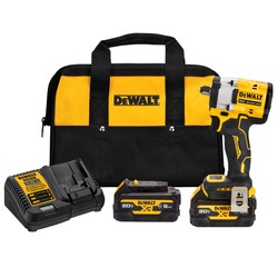 DEWALT - ATOMIC 20V MAX 12 in Cordless Compact Impact Wrench with Hog Ring Anvil Kit - DCF921GP2