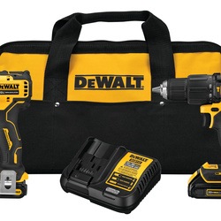 Brushless, Cordless Hammer Drill/Driver and Impact Driver with their complete kit