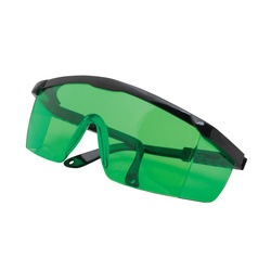 Profile of green laser enhancement glasses.