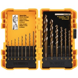 BLACK OXIDE DRILL BIT SET • GENERAL PURPOSE • Wood Metal Plastics DeWALT 21 PC