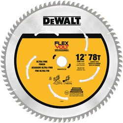 Profile of 12 inch Miter saw blade.