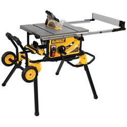 DEWALT - 10 Jobsite Table Saw with Guard Detect  32  12 825cm Rip Capacity and a Rolling Stand - DWE7499GD