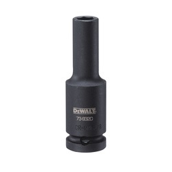 Profile of DEWALT half inch drive deep impact socket.