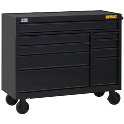 Profile of 52 inch Wide 9 drawer rolling tool cabinet.