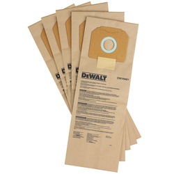 Paper bag 5 Pack for DEWALT dust extractors.