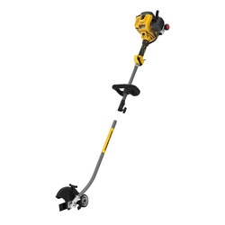 Profile of 27 cubic centimeters 2 Cycle Straight Stick Edger with Attachment Capability. 