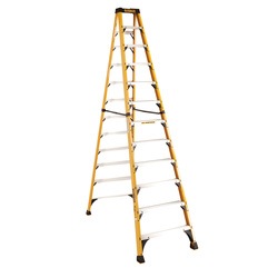 12 foot Fiberglass Step Ladder 375 pound Load Capacity.