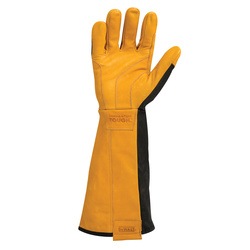 Front side of Premium Leather Welding Gloves Large.