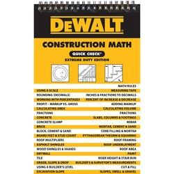 Construction Math Quick Check.