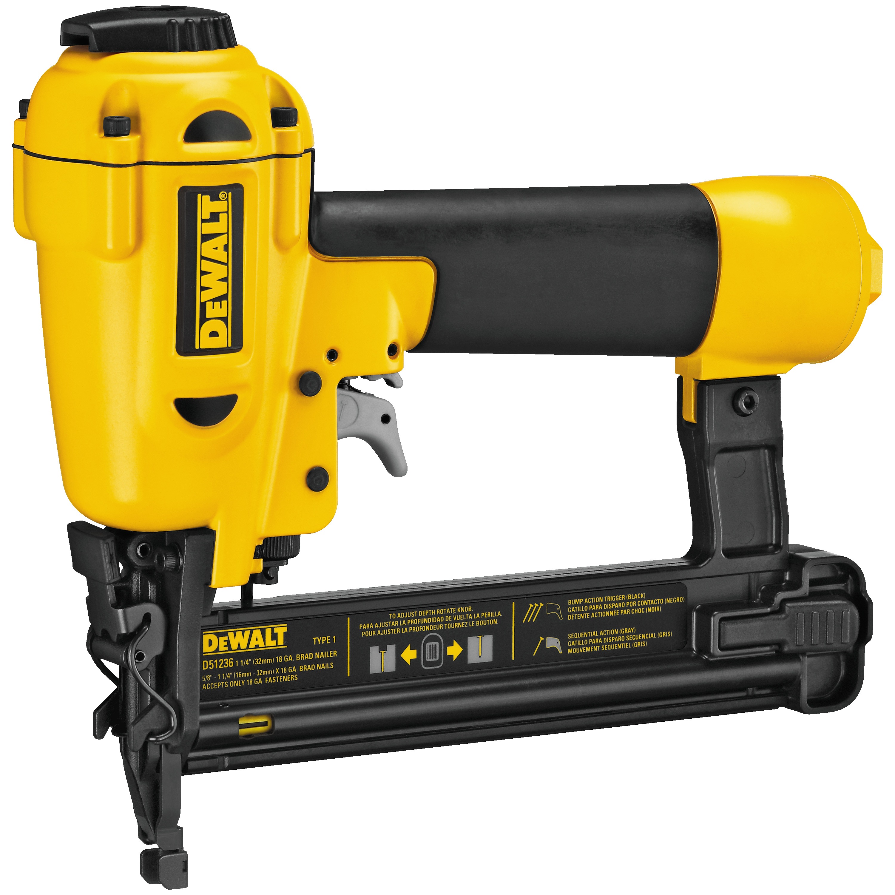 18 Gauge 1 1 4 Brad Nailer Kit D51236k Dewalt