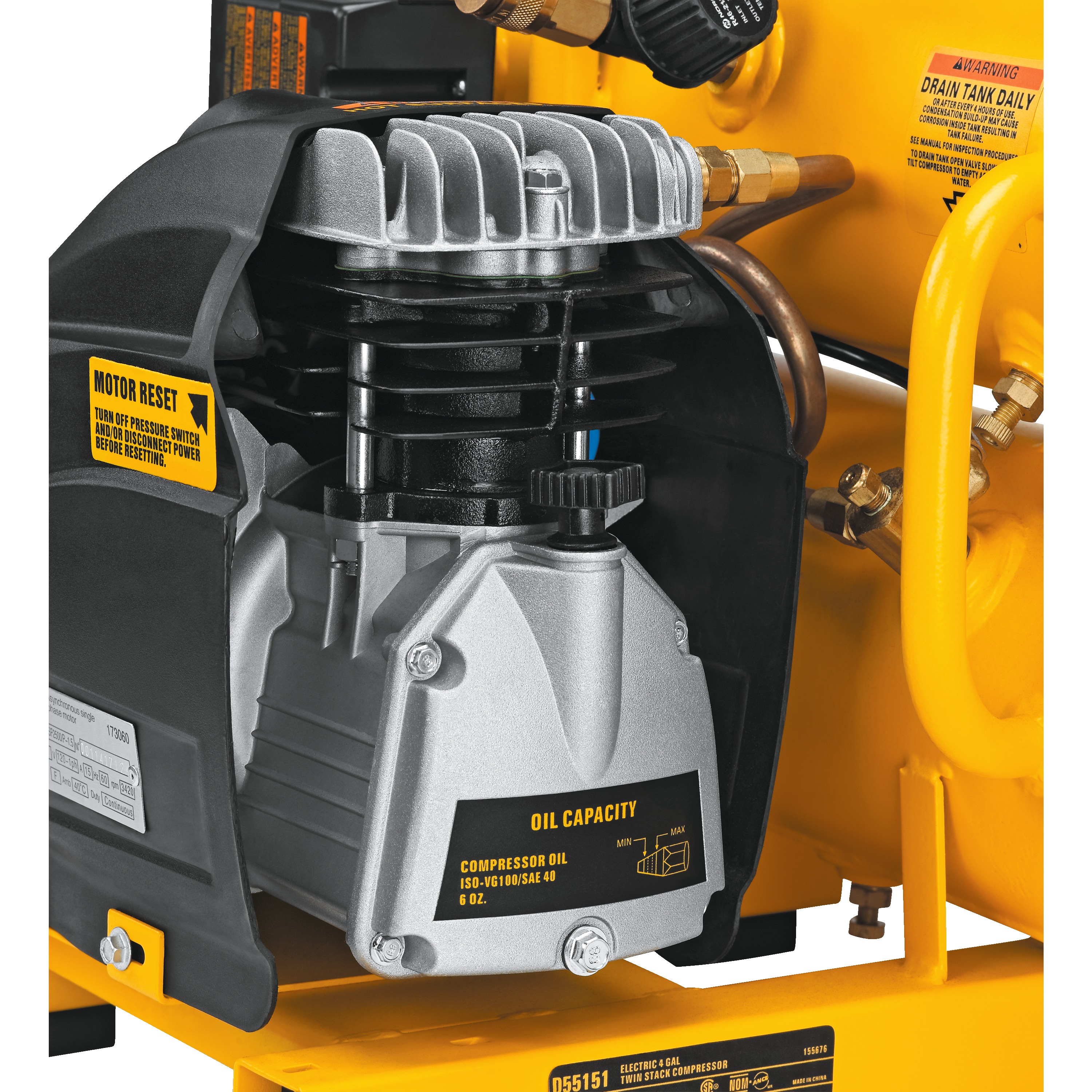 1.1 HP Continuous 4 Gallon Electric Hand Carry Compressor D55151 DEWALT