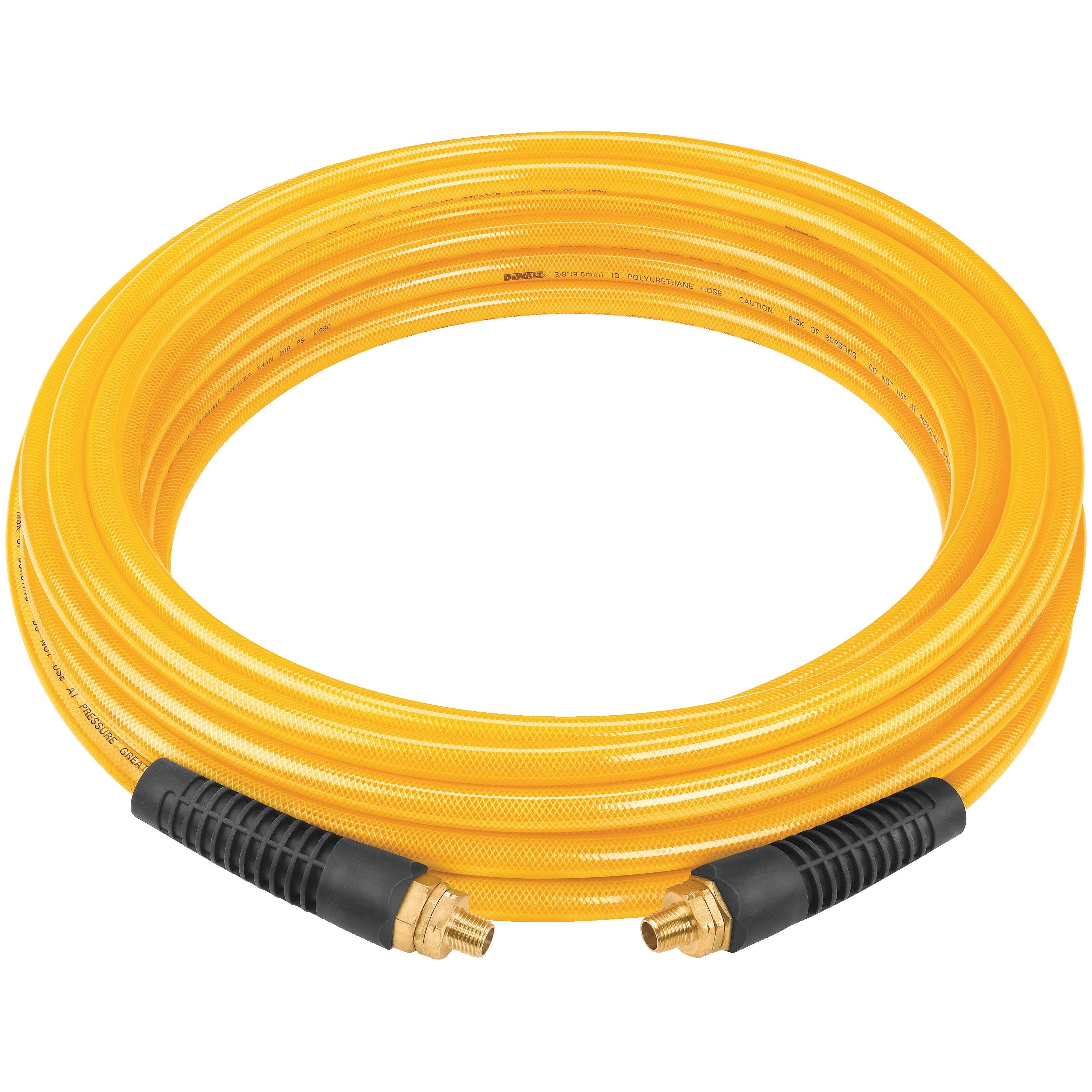 100', 1/4" diameter, polyurethane air hose with 1/4" NPT male fittings DAP14100 DEWALT