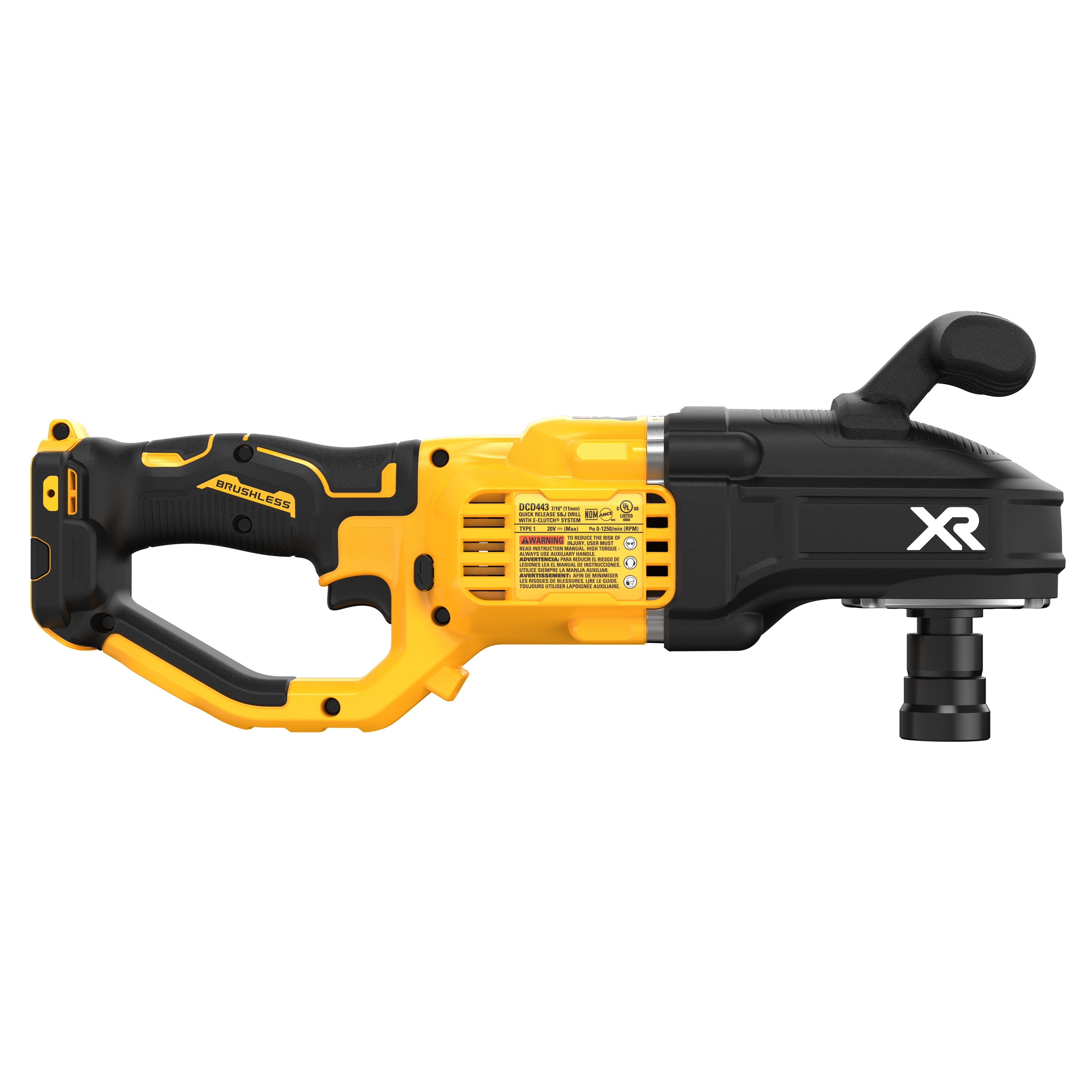 DEWALT - 20V MAX XR Brushless Cordless 716 in Compact Quick Change Stud and Joist Drill with POWER DETECT Tool Only - DCD443B