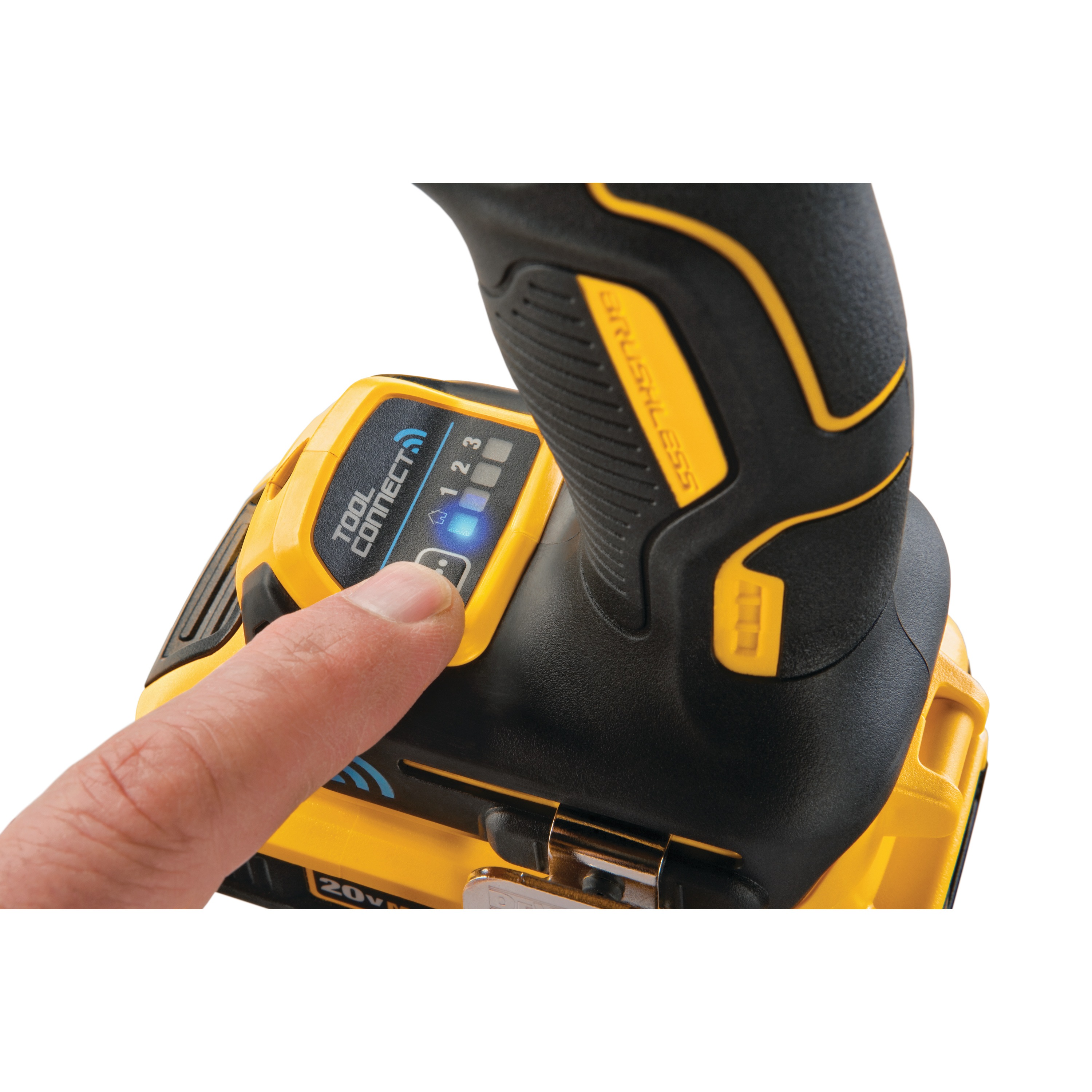 Bluetooth feature of XR Cordless Compact drill driver  with Tool Connect.