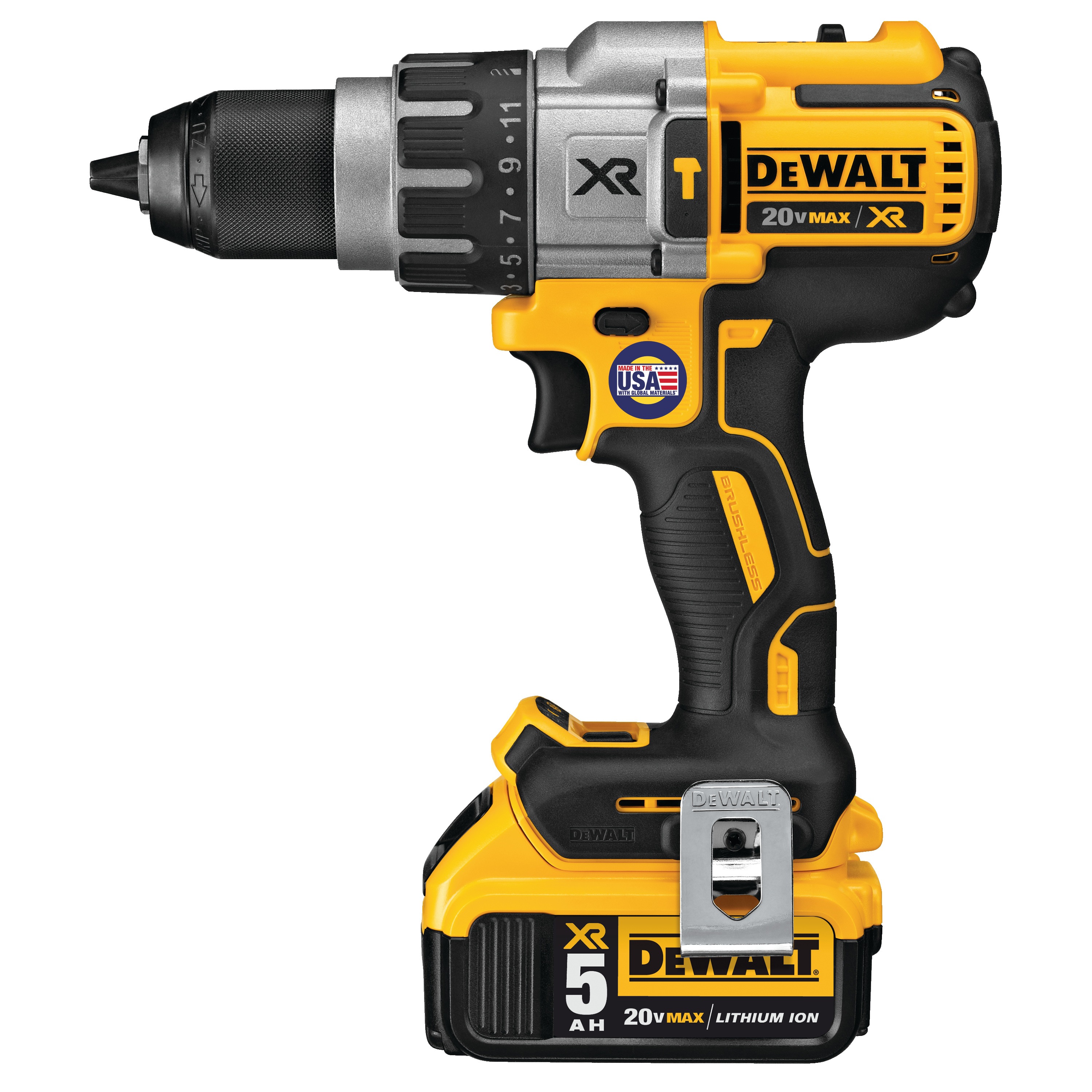 DEWALT - 20V MAX  XR Brushless Cordless 3Speed 12 in Hammer DrillDriver Kit 50 Ah - DCD996P2