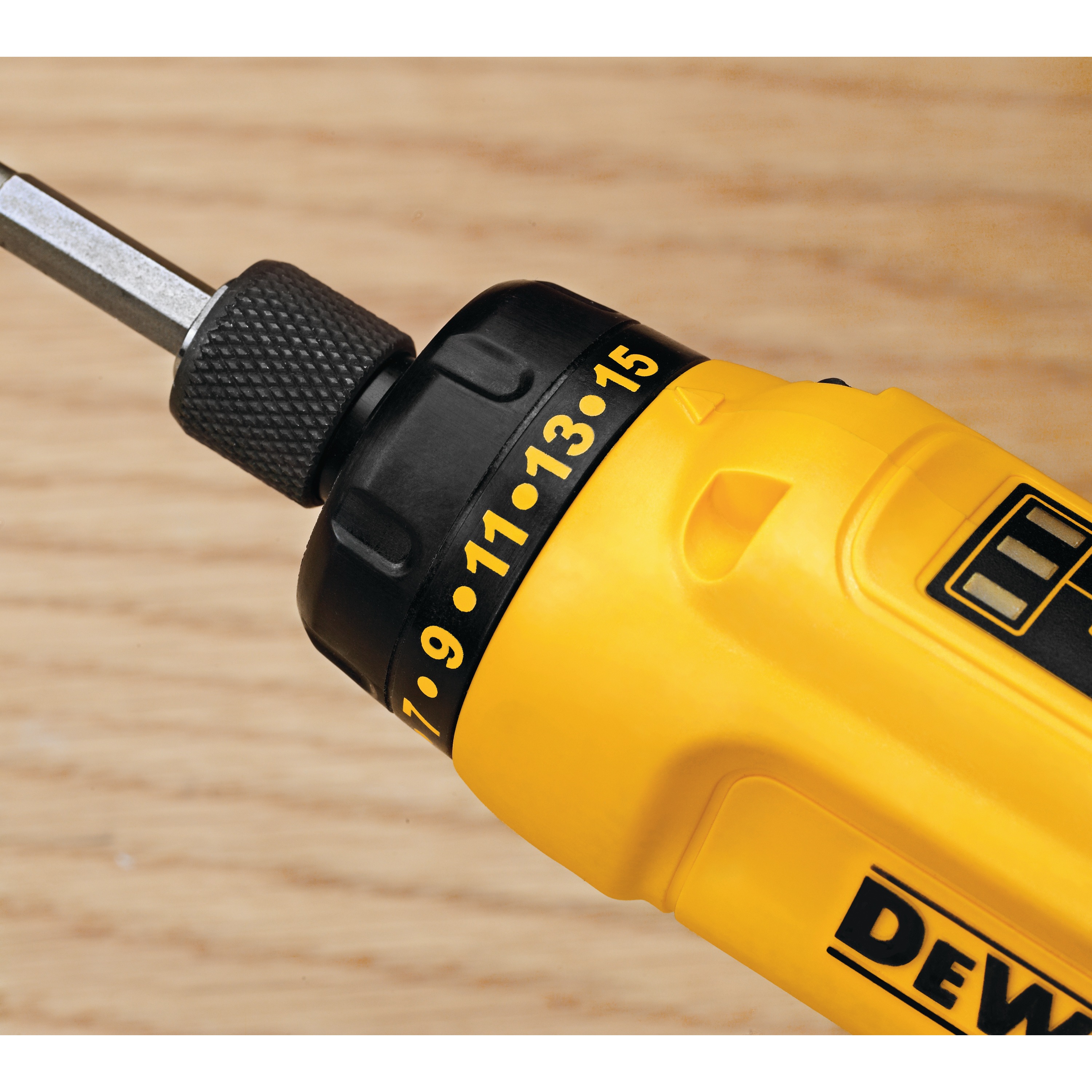 Variable speed feature dial of gyroscopic screwdriver 2 battery.
