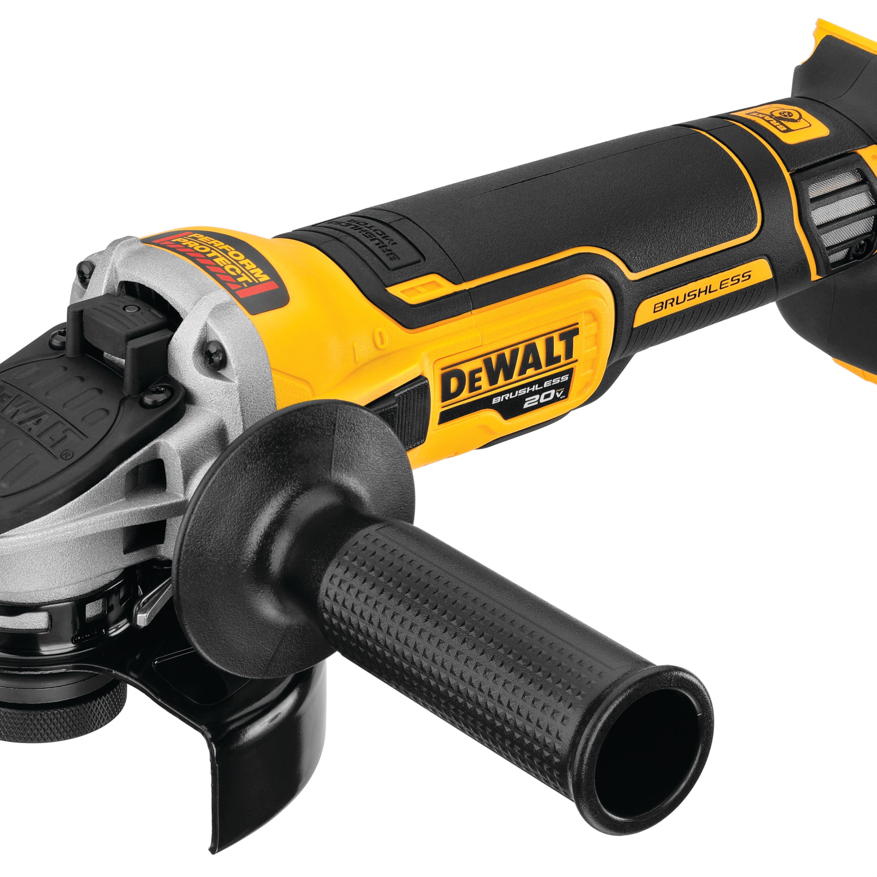 20V MAX* XR® 4.5 IN. SLIDE SWITCH SMALL ANGLE GRINDER WITH KICKBACK