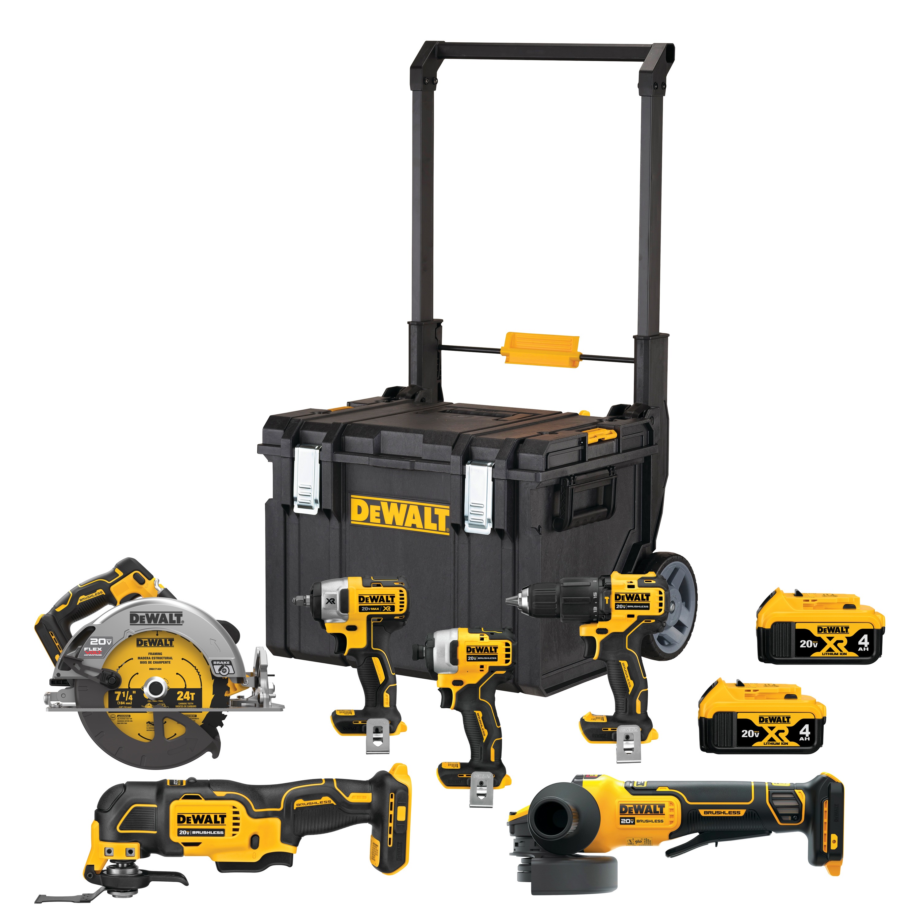 DEWALT DCK620D2 20V MA Compact 6-Tool Combo Kit and Circular Saw - 2