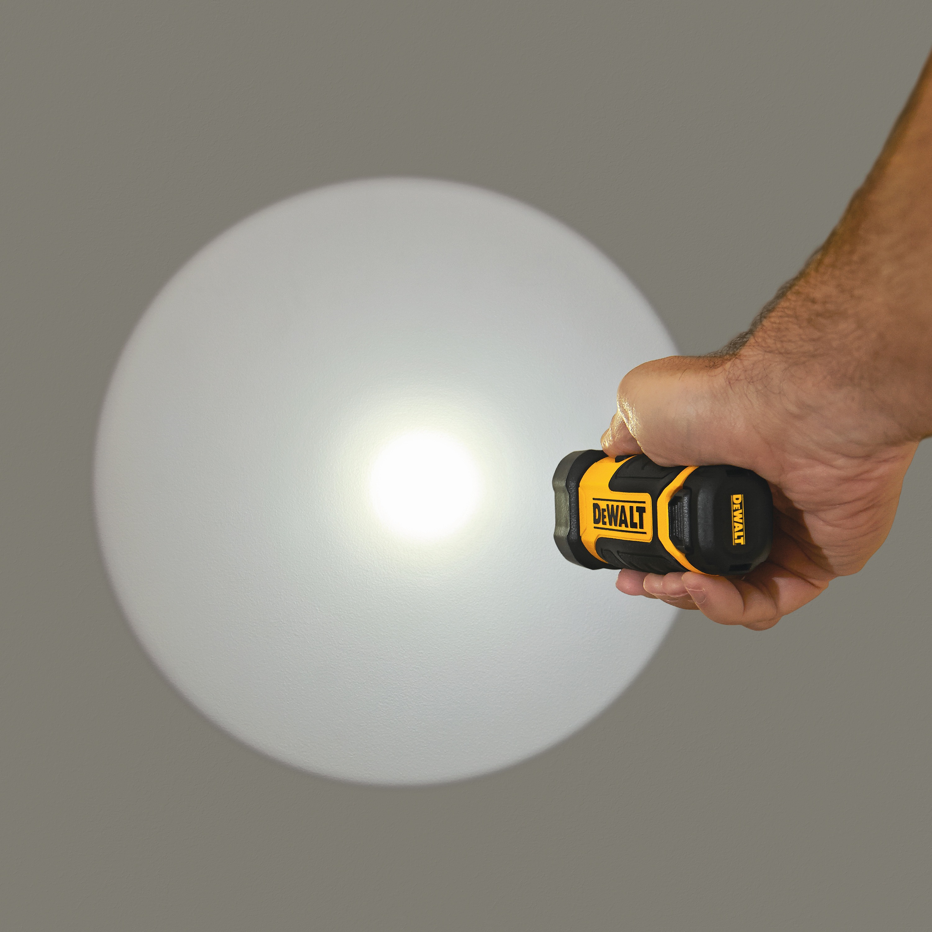 work light being used on a wall