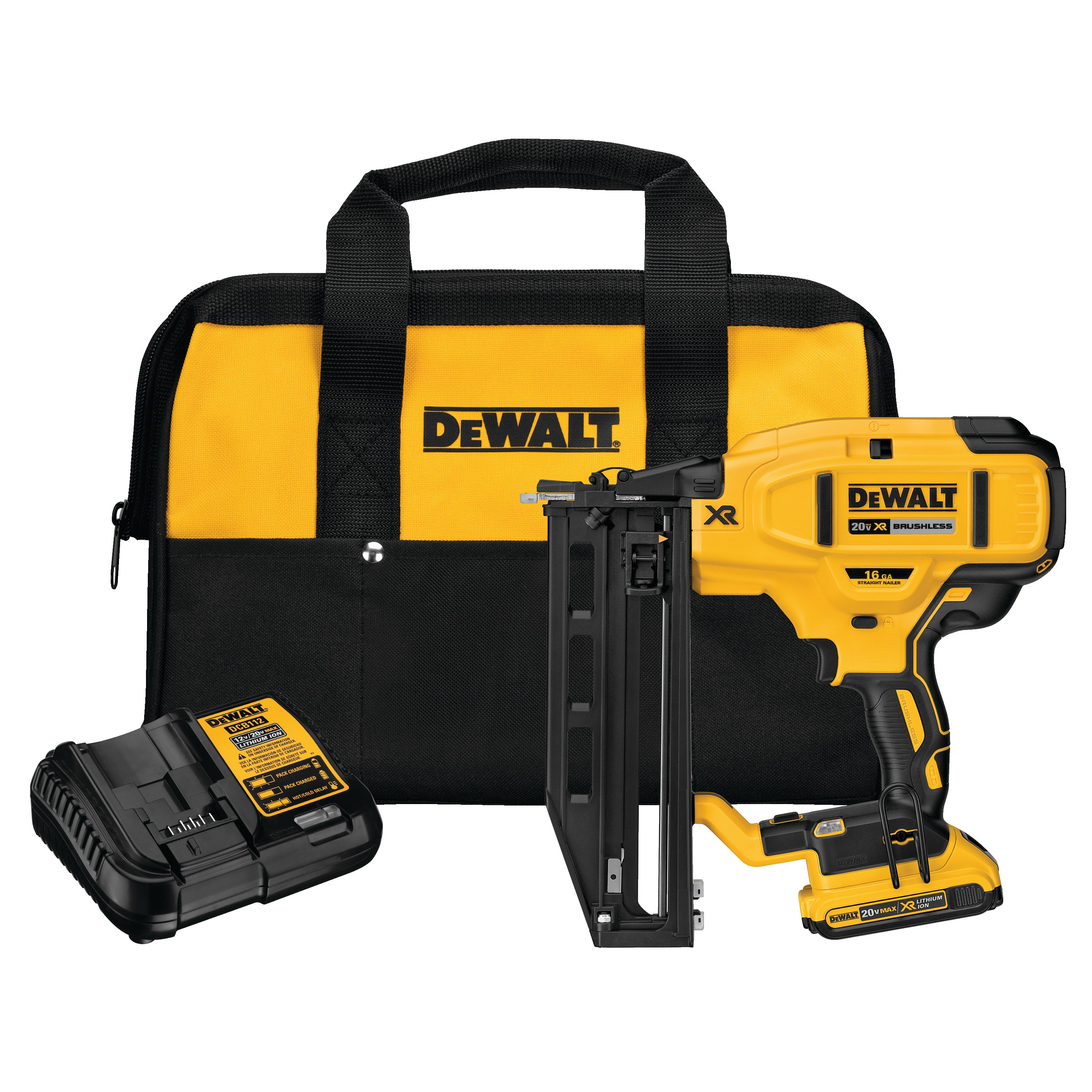 Finish Trim Framing Gun, NEW DEWALT 18 Gauge Pneumatic Air Brad Nailer Kit