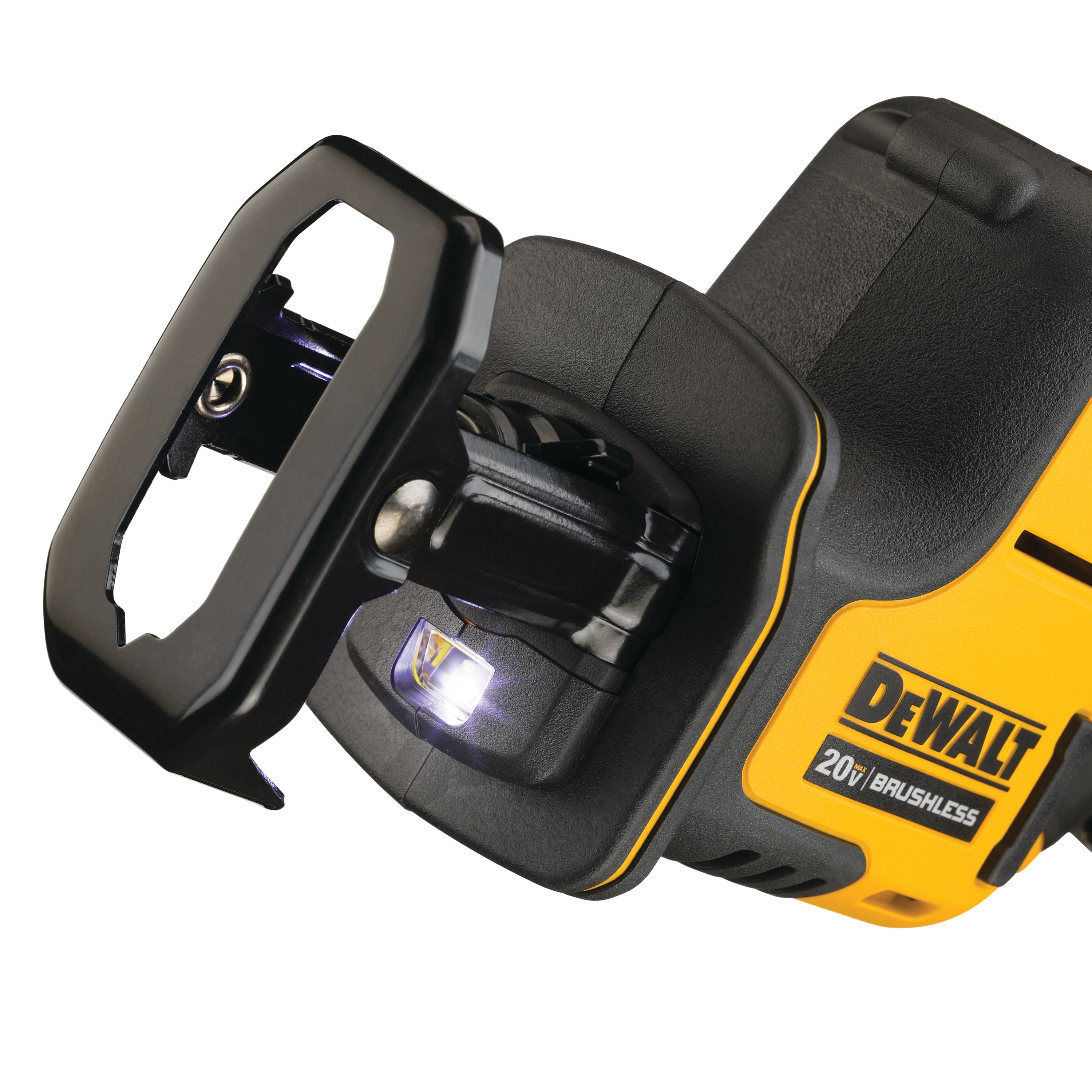 Bright LED light feature of Cordless One Handed Reciprocating Saw