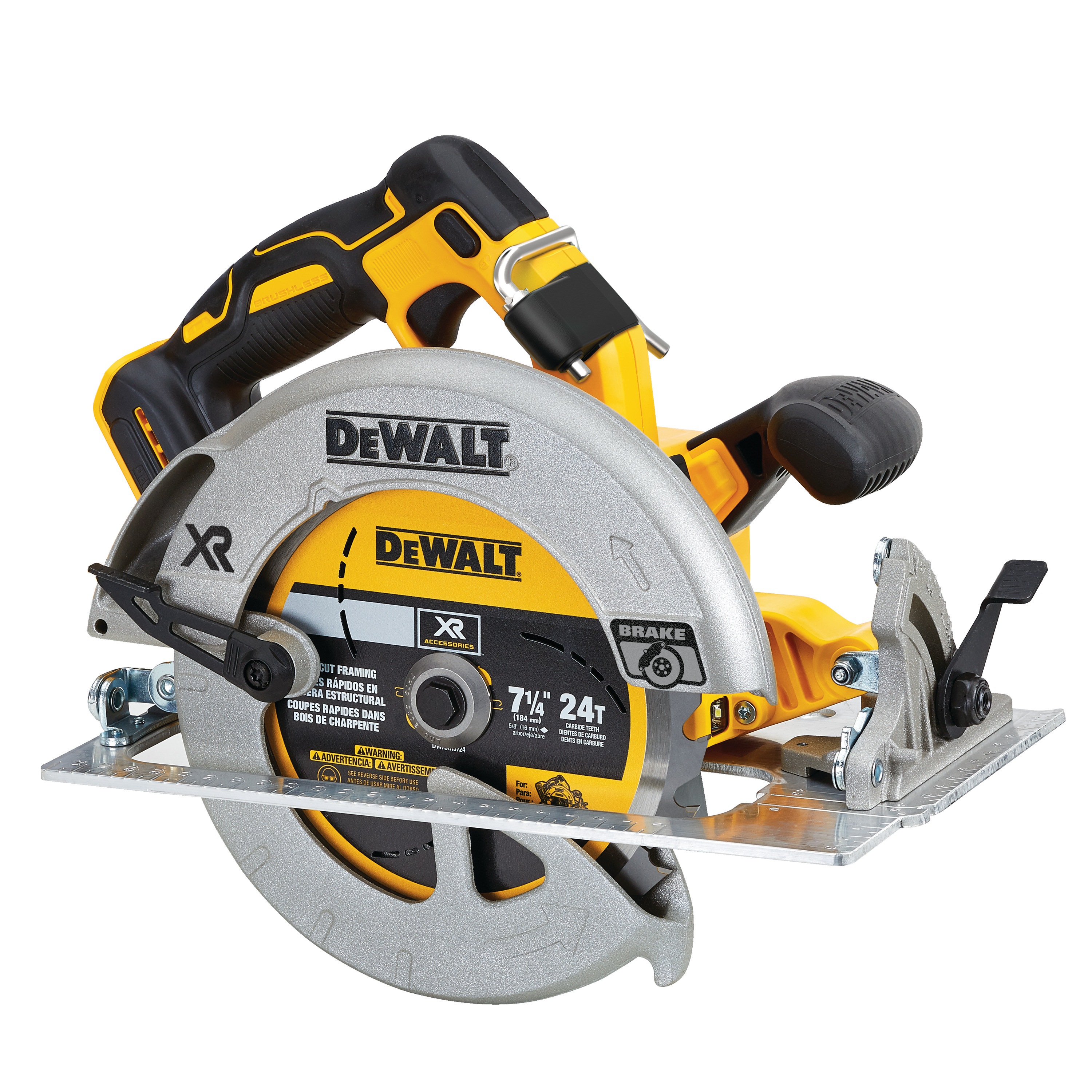 Profile of cordless circular saw tool only.