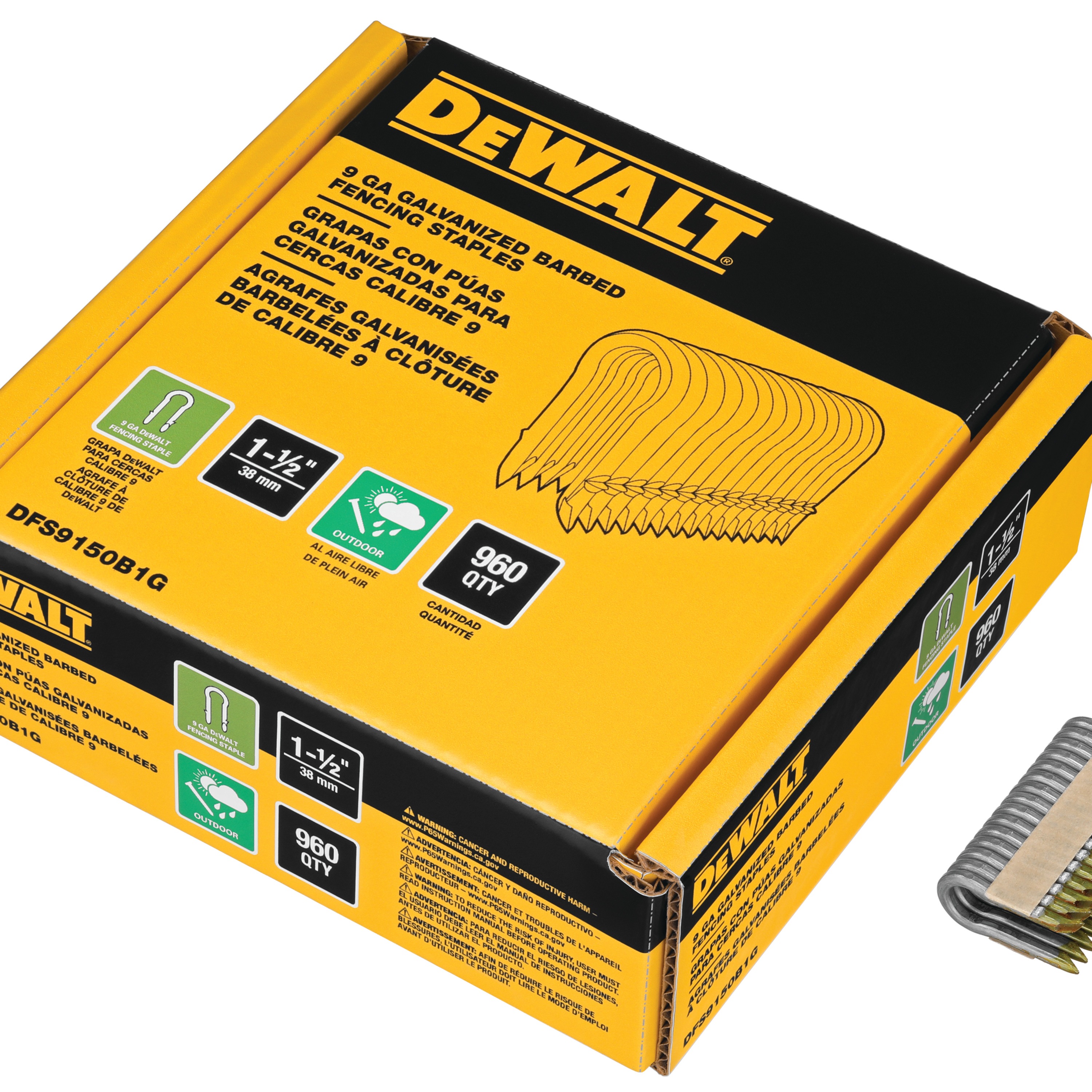 9 GA Galvanized Barbed Fencing Staples DFS9150B1G DEWALT