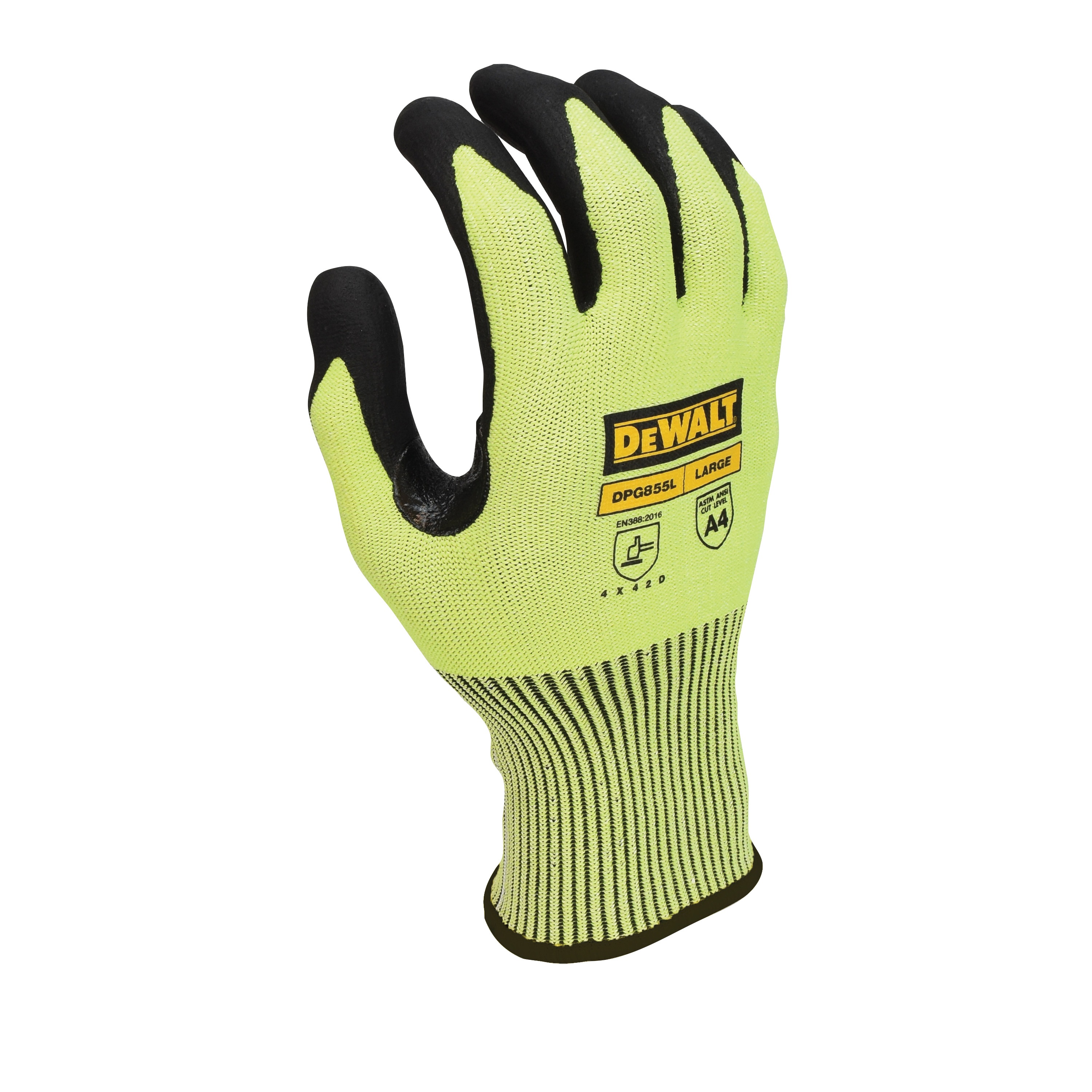 DEWALT - HiVis HPPE Fiberglass Cut Gloves - DPG855M