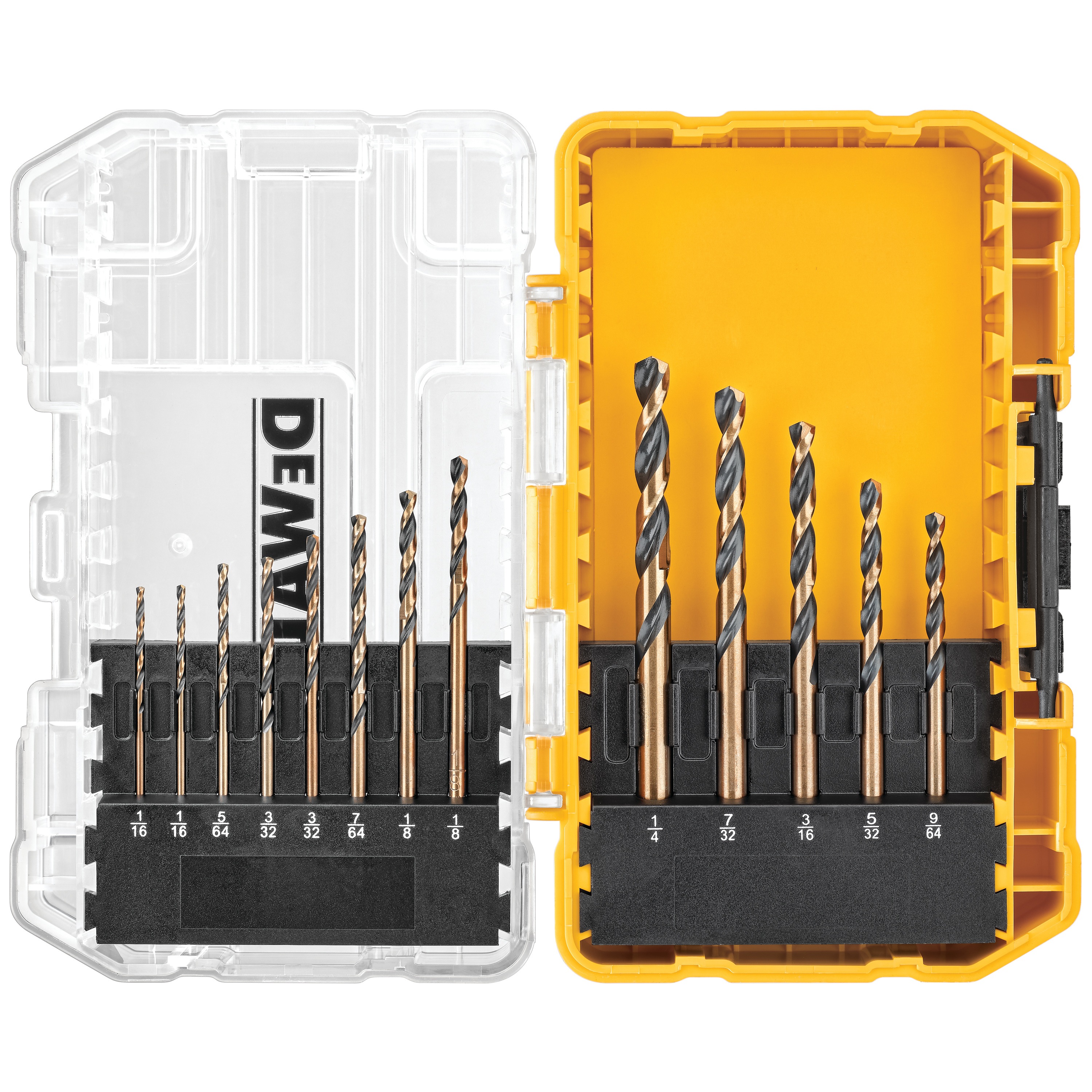 DEWALT DW1167 17-Piece Black-Oxide Split-Point Twist Drill Bit Assortment