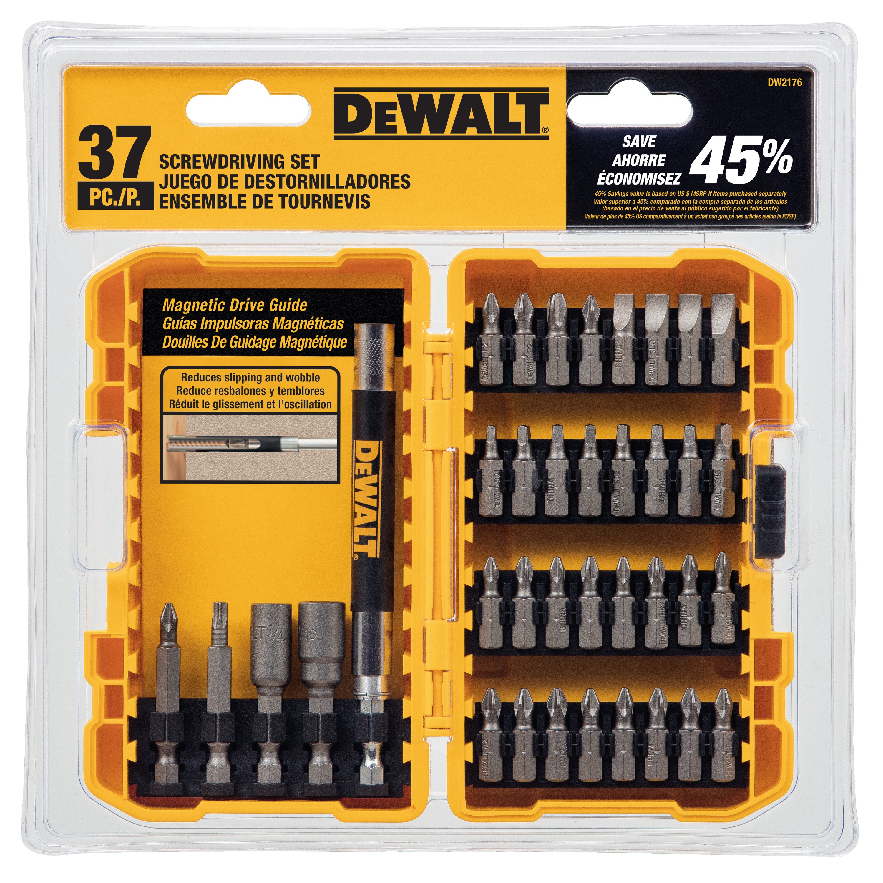 DEWALT - 37 Pc Screwdriving Set with Tough Case - DW2176