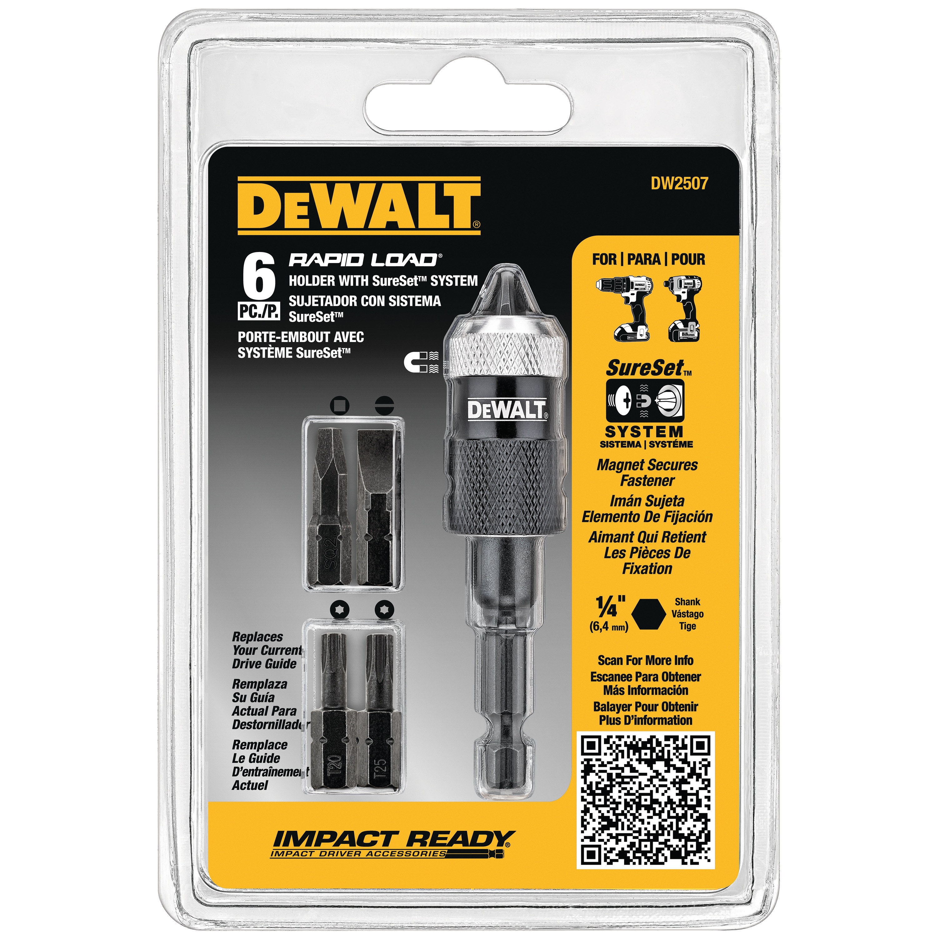 DEWALT - 6 Pc Magnetic RAPID LOAD Set - DW2507