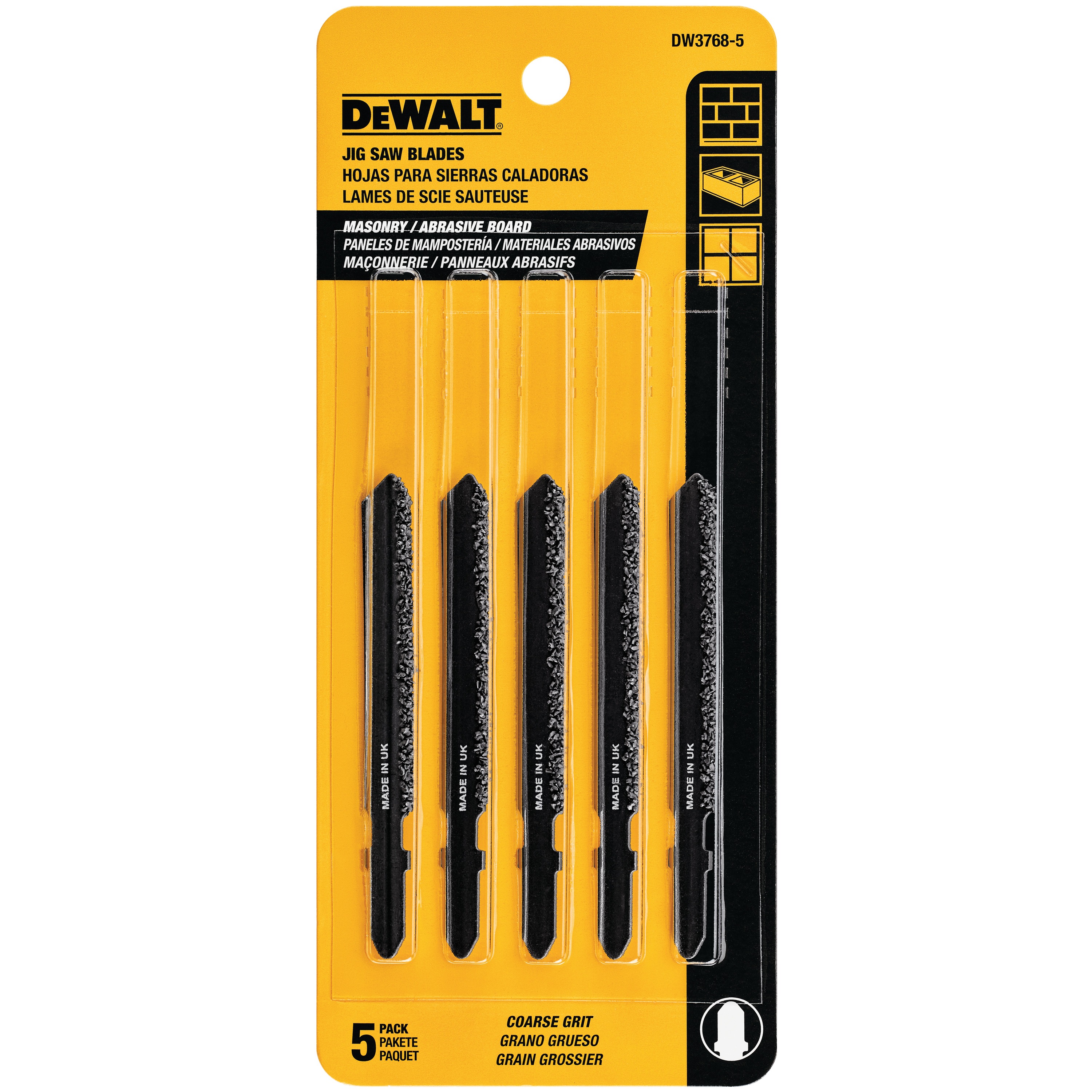 T Shank Masonry Cutting Jig Saw Blades DEWALT