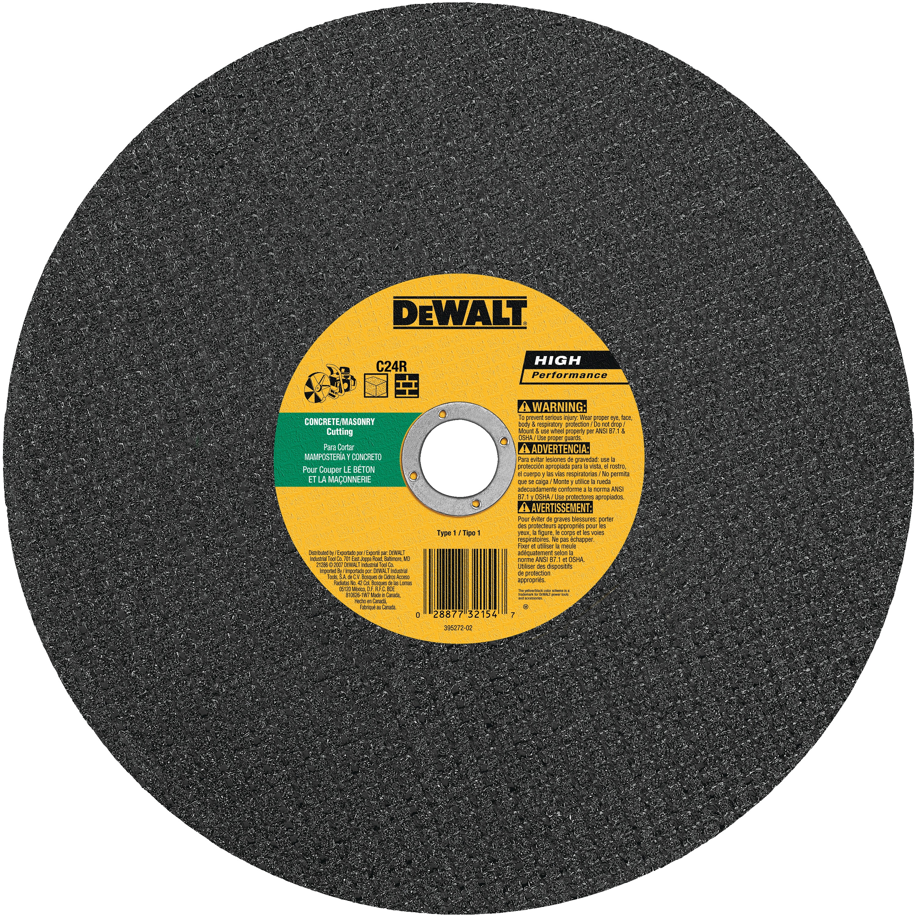 12 X 18 X 20mm High Speed Masonry Cutting Dw8027 Dewalt