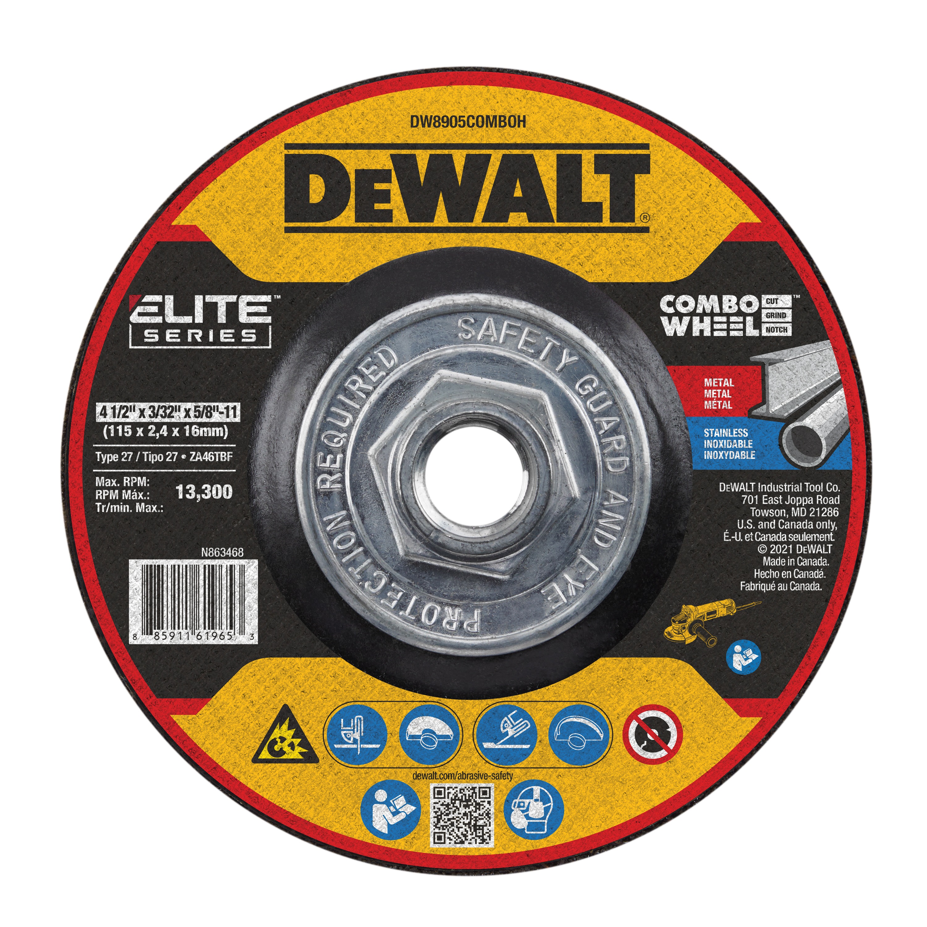 DEWALT - DEWALT ELITE SERIES  Combo  Wheels - DW8905COMBOH