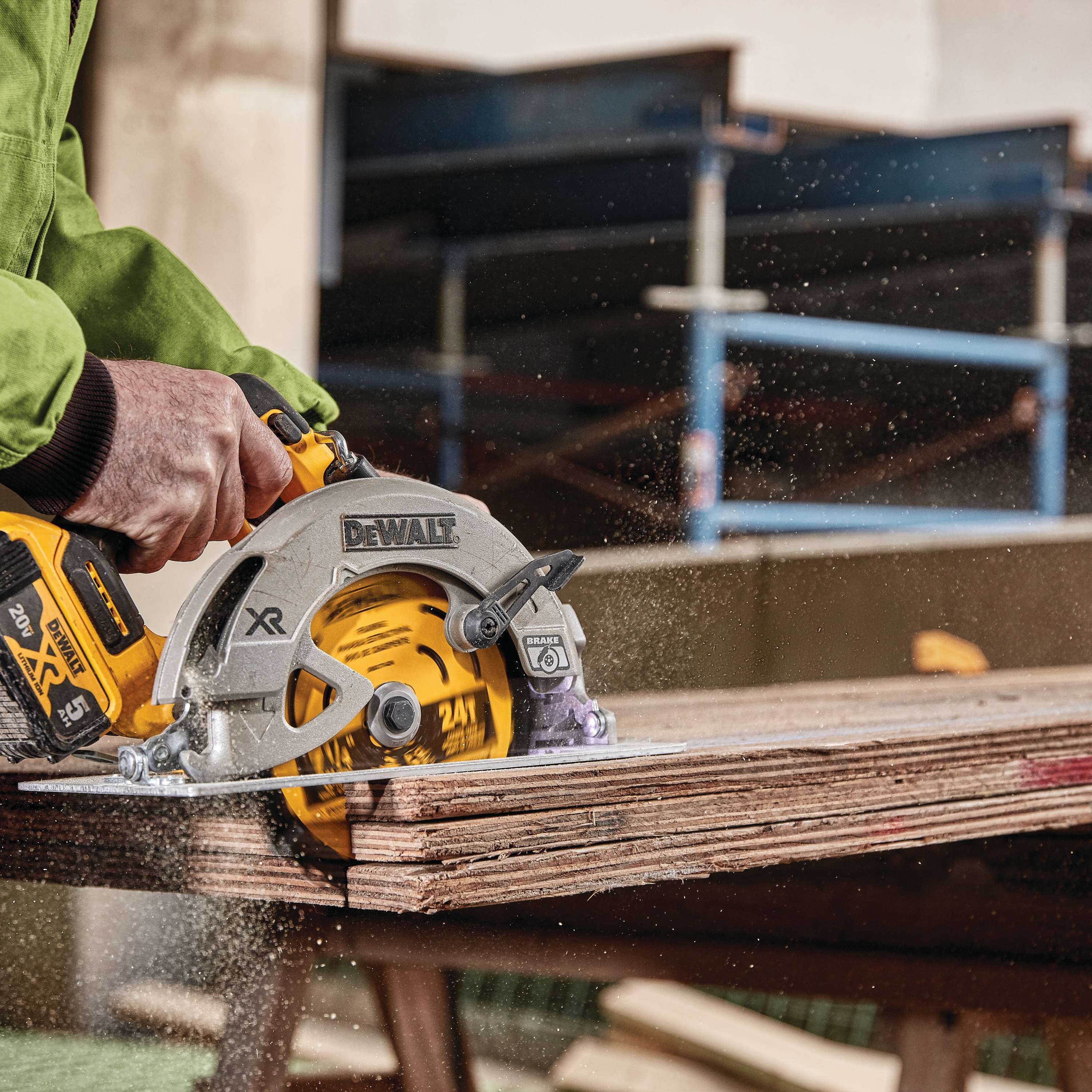 Seven and a Quarter inch Circular Saw Blades in use.