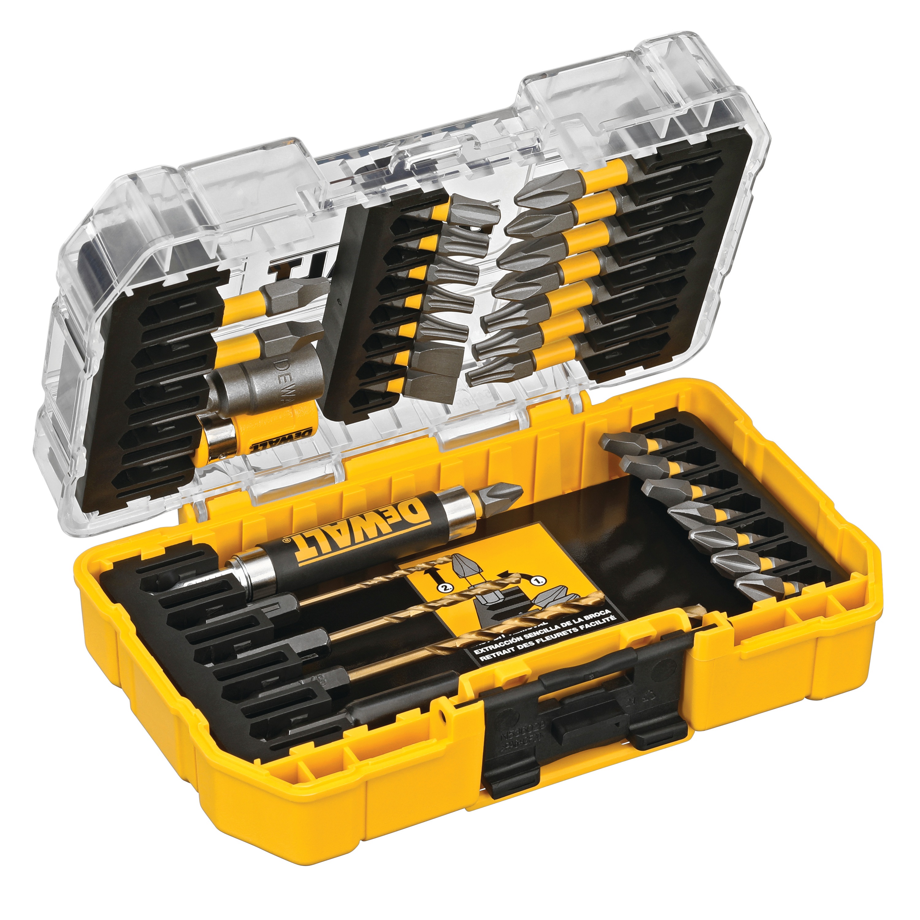 profile of 32 piece Screw Lock Set with sleeve in a open case.
