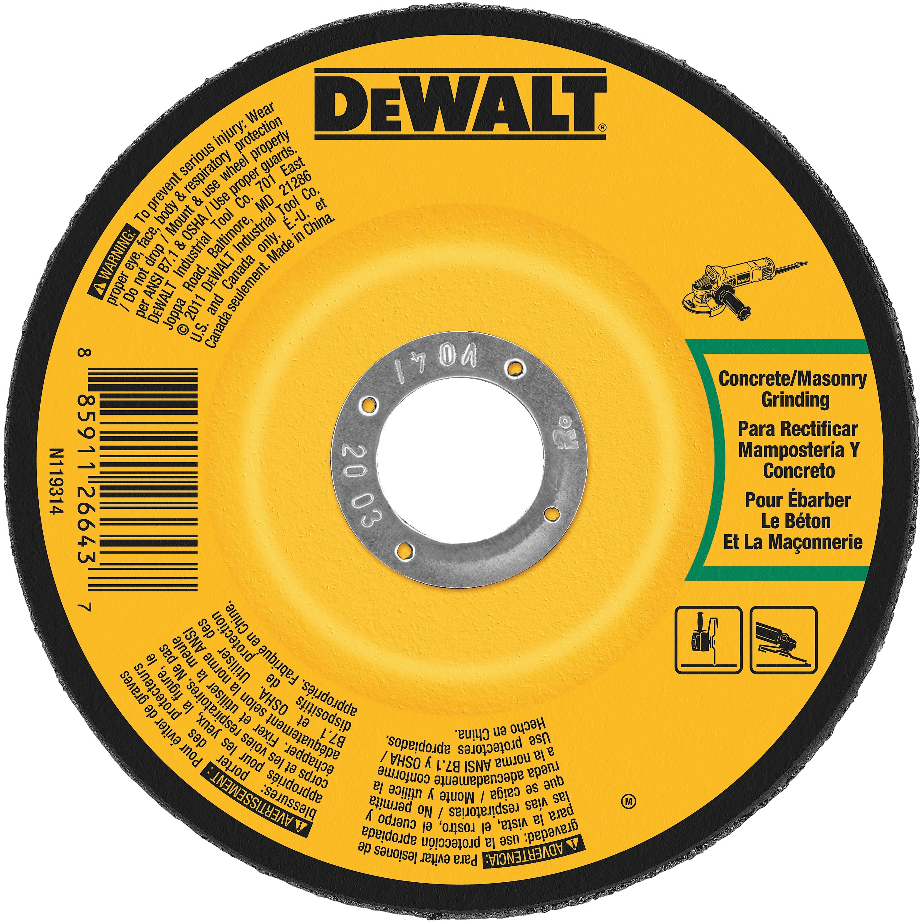 Masonry Fast Grinding Wheels Type 27 DEWALT