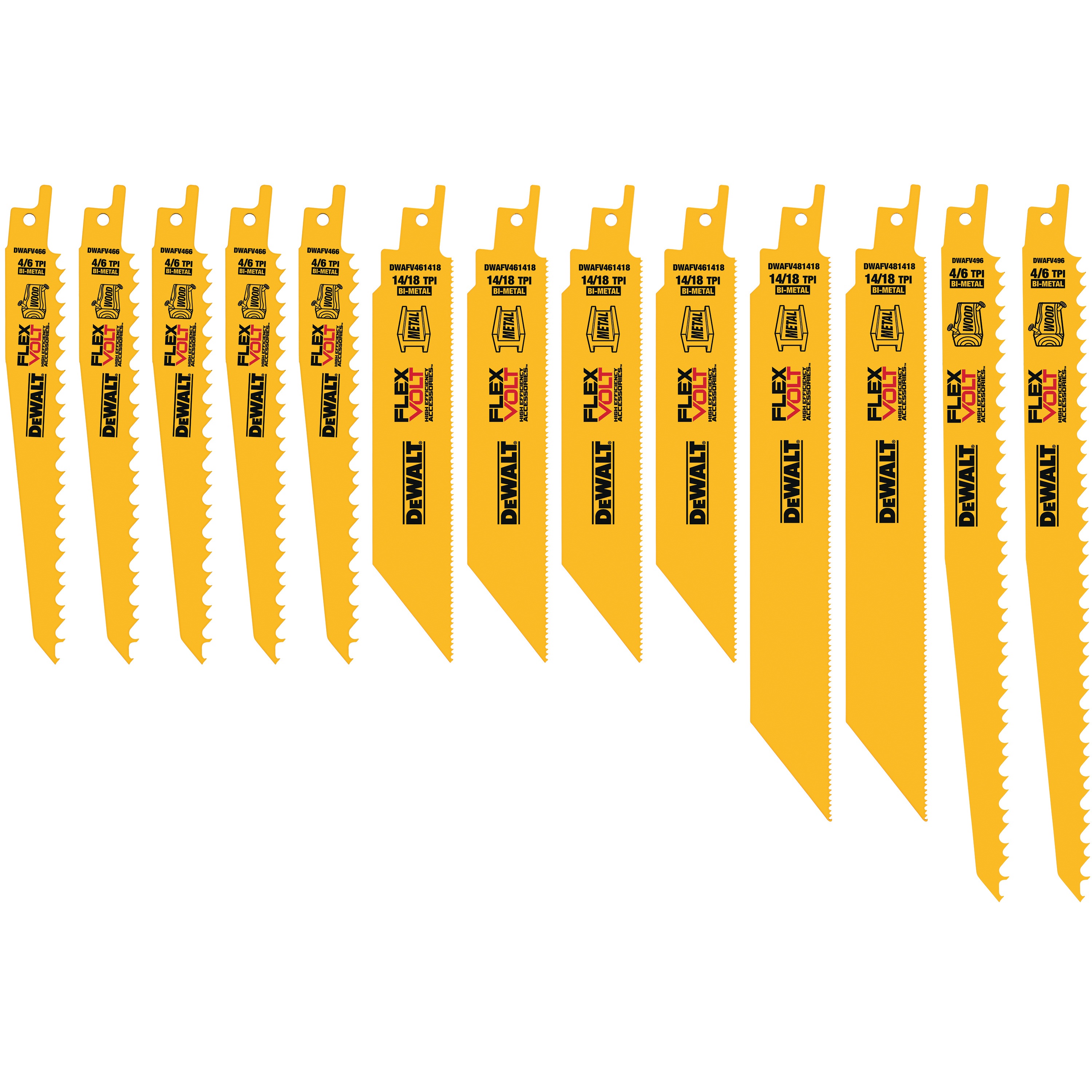 13PC Reciprocating Saw Blade Set DWAFV413SET DEWALT