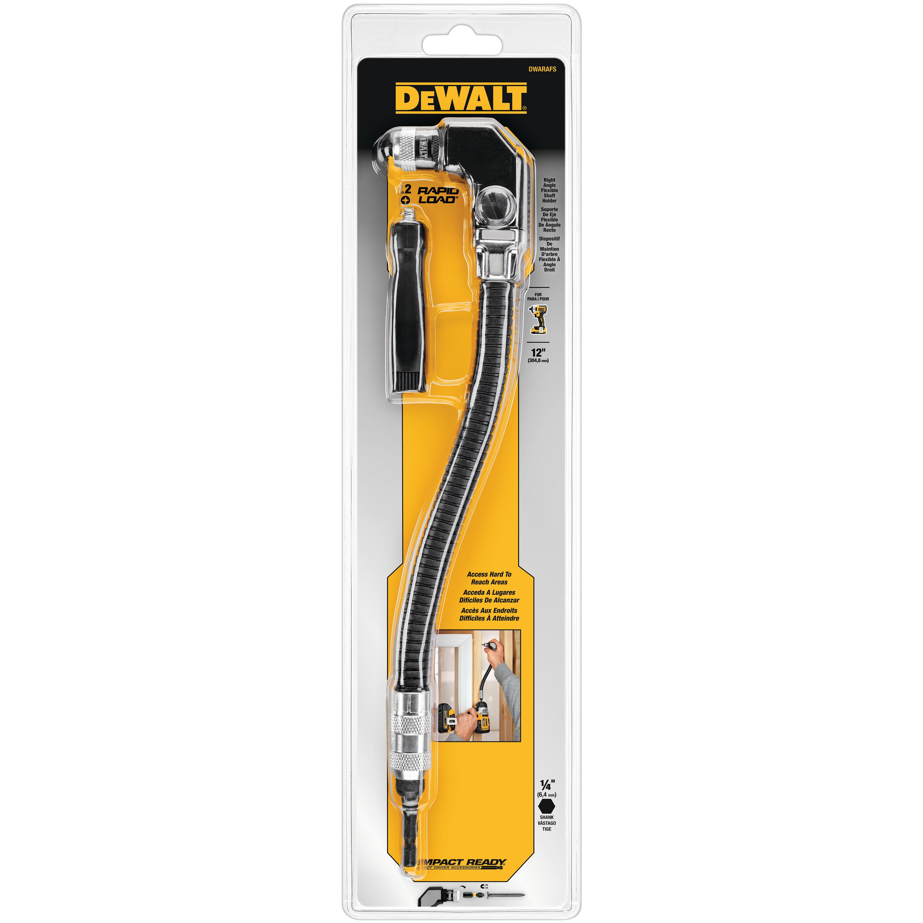 Dewalt Dwarafs 12 Inch Right Angle Impact Flex Shaft Adapter Adapter View