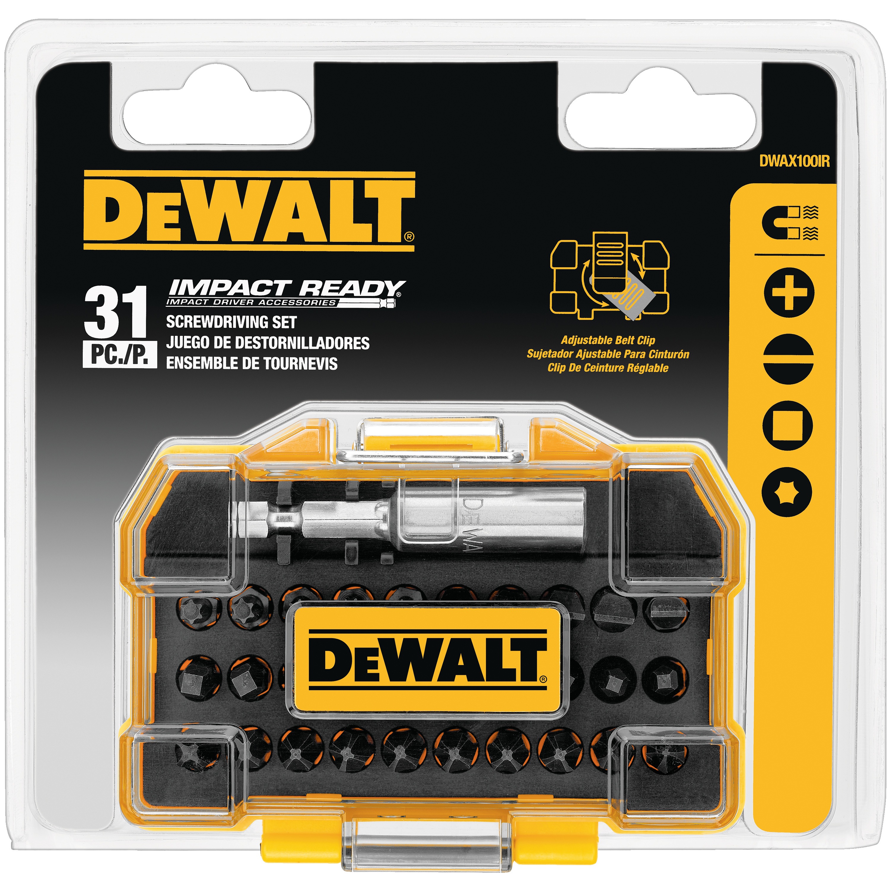 DEWALT - 31Pc IMPACT READY Extra Small ToughCase Screwdriving Set - DWAX100IR