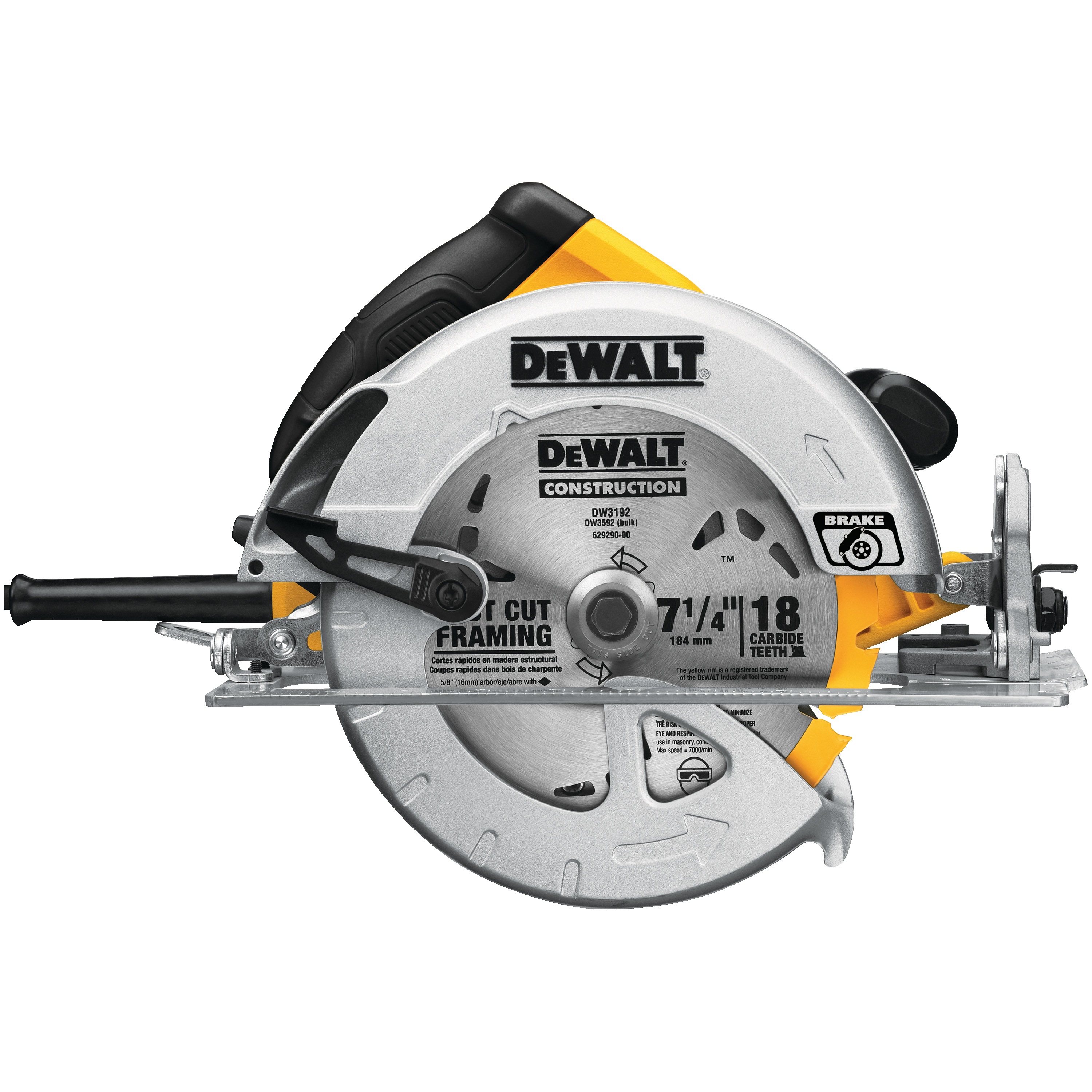 DEWALT - 714 in Lightweight Circular Saw - DWE575SB