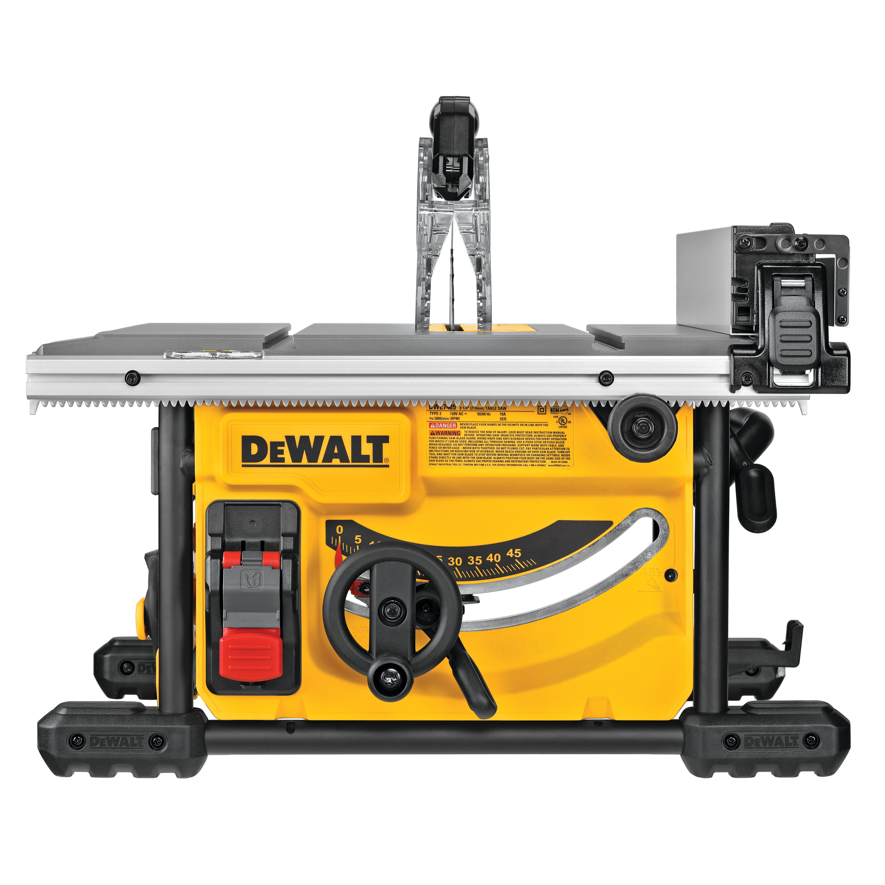 DEWALT - 814 in Compact Jobsite Table Saw - DWE7485
