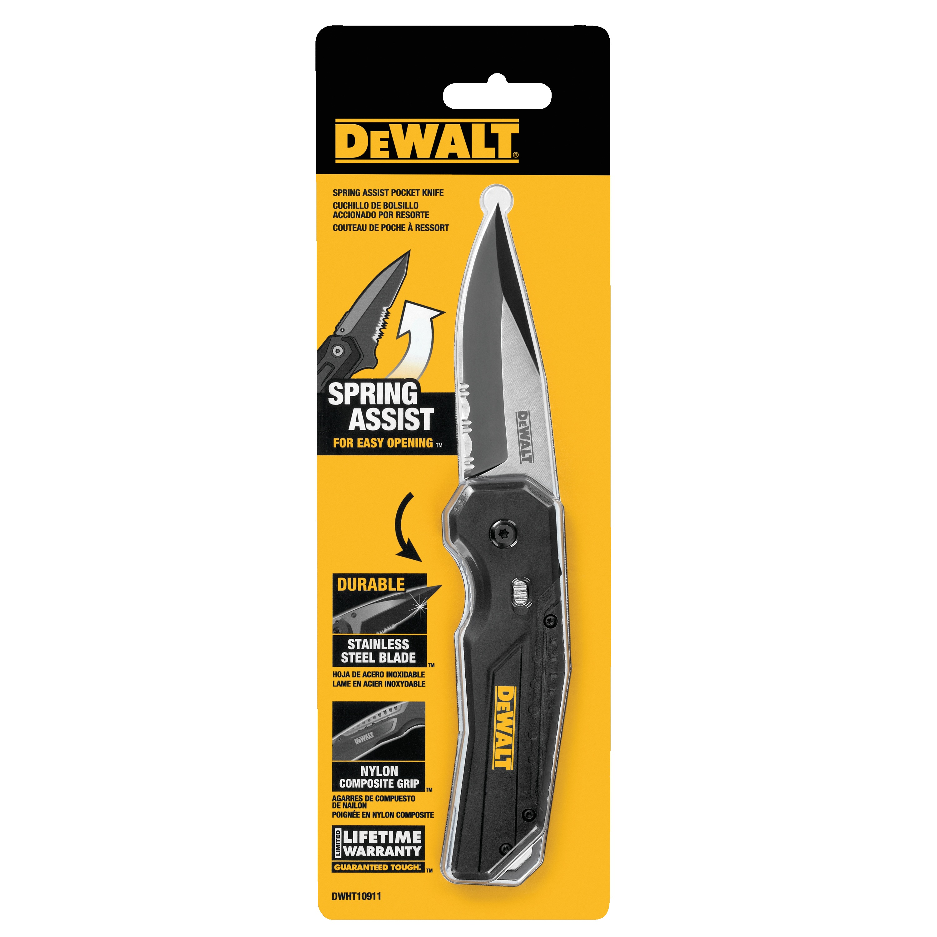 Spring Assist Pocket Knife DWHT10911 DEWALT