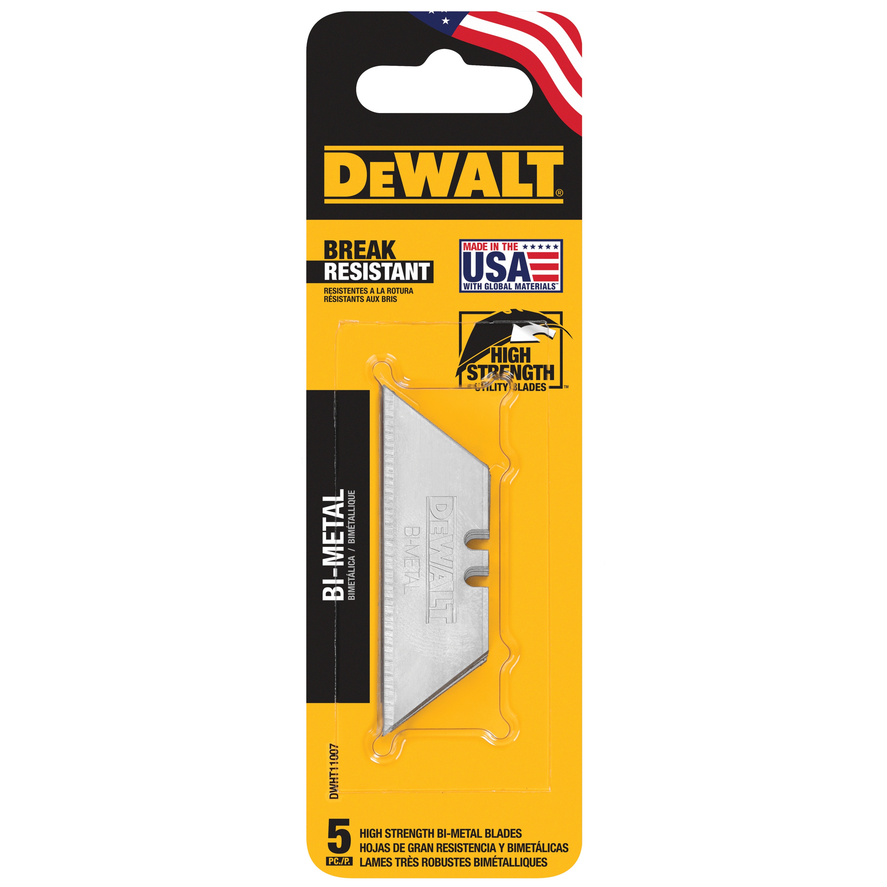High Strength BiMetal Utility Blade (5 pack) DWHT11007 DEWALT