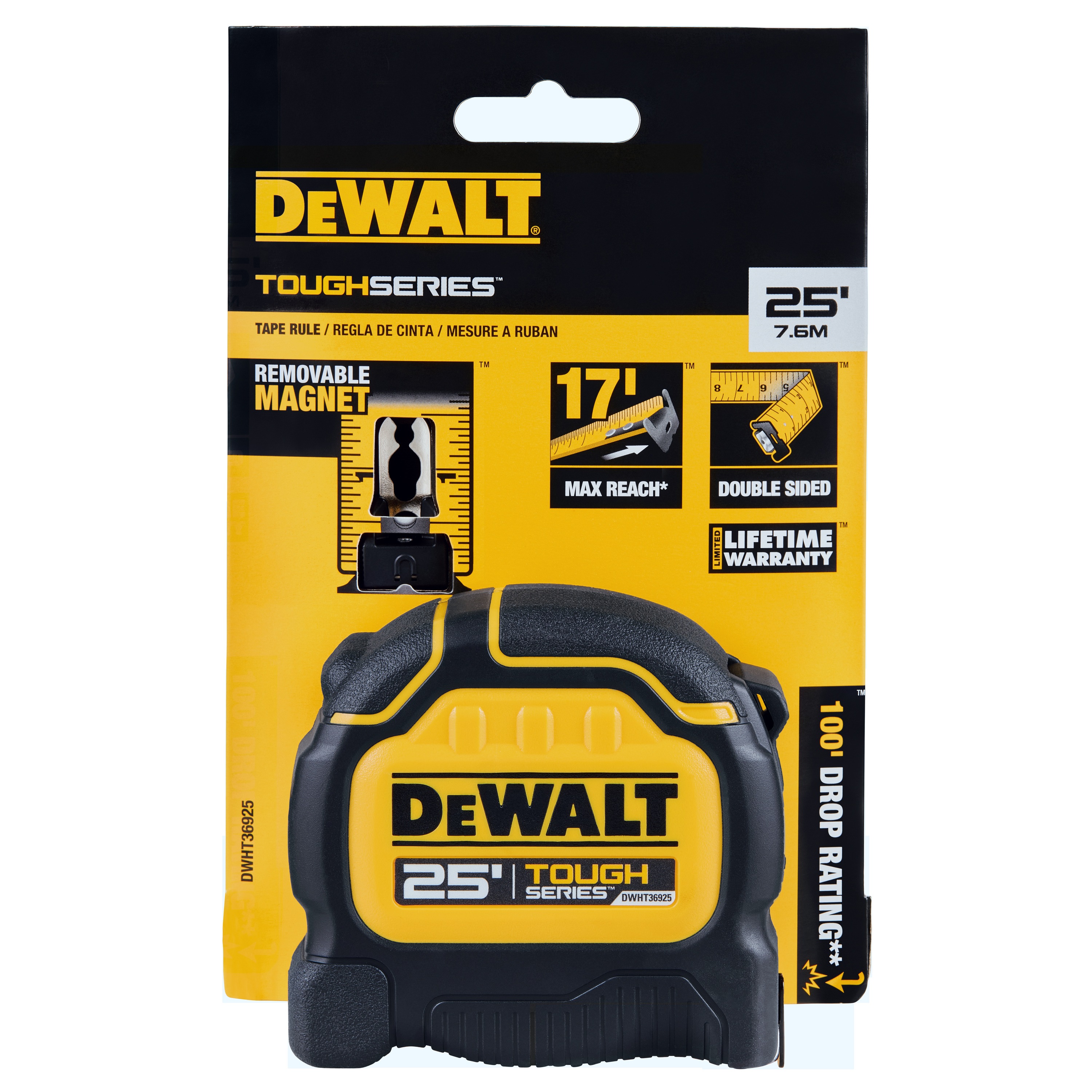 ToughSeries™ 25 ft. Tape Measure DWHT36925S DEWALT