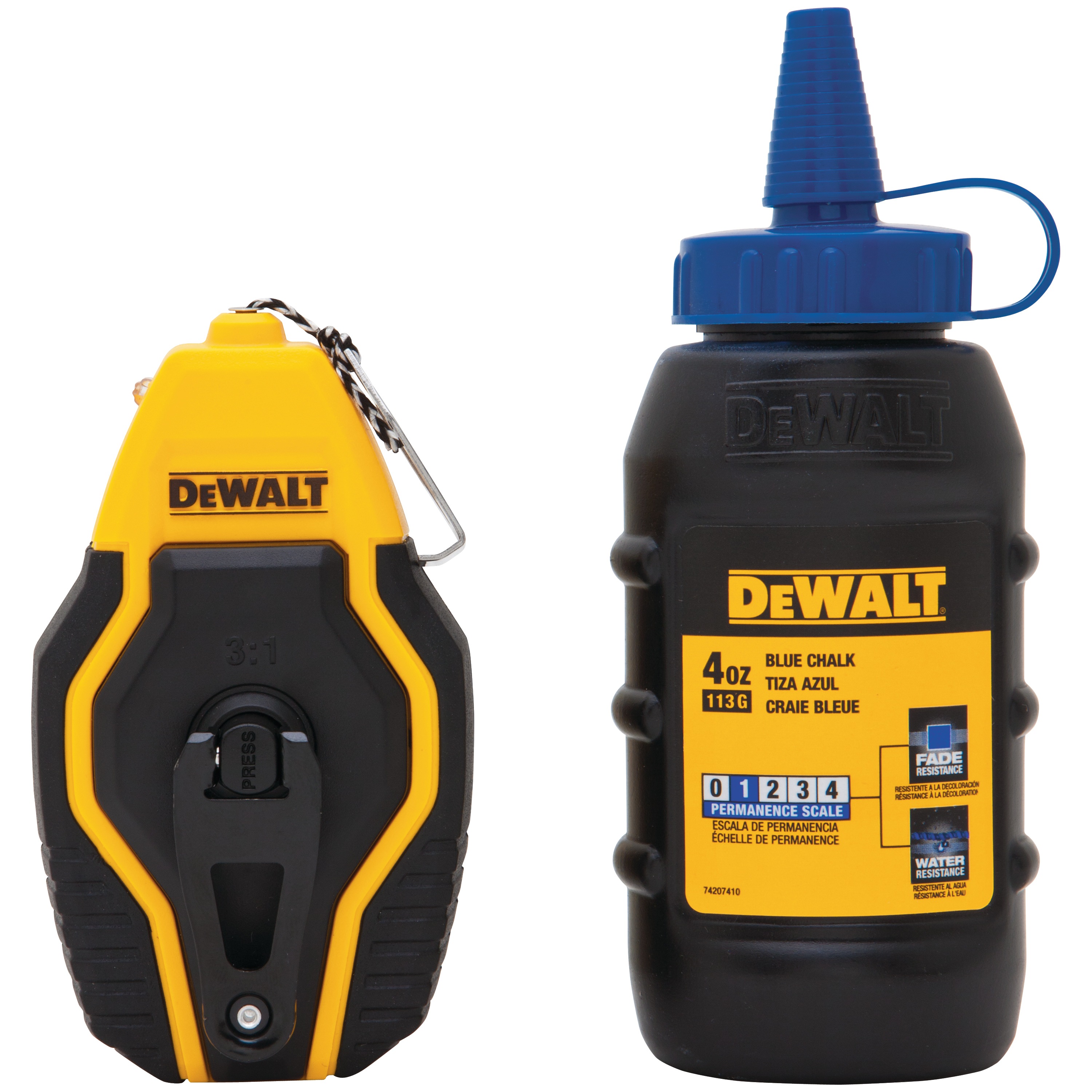 Compact Chalk Reel with Blue Chalk DWHT47257L DEWALT