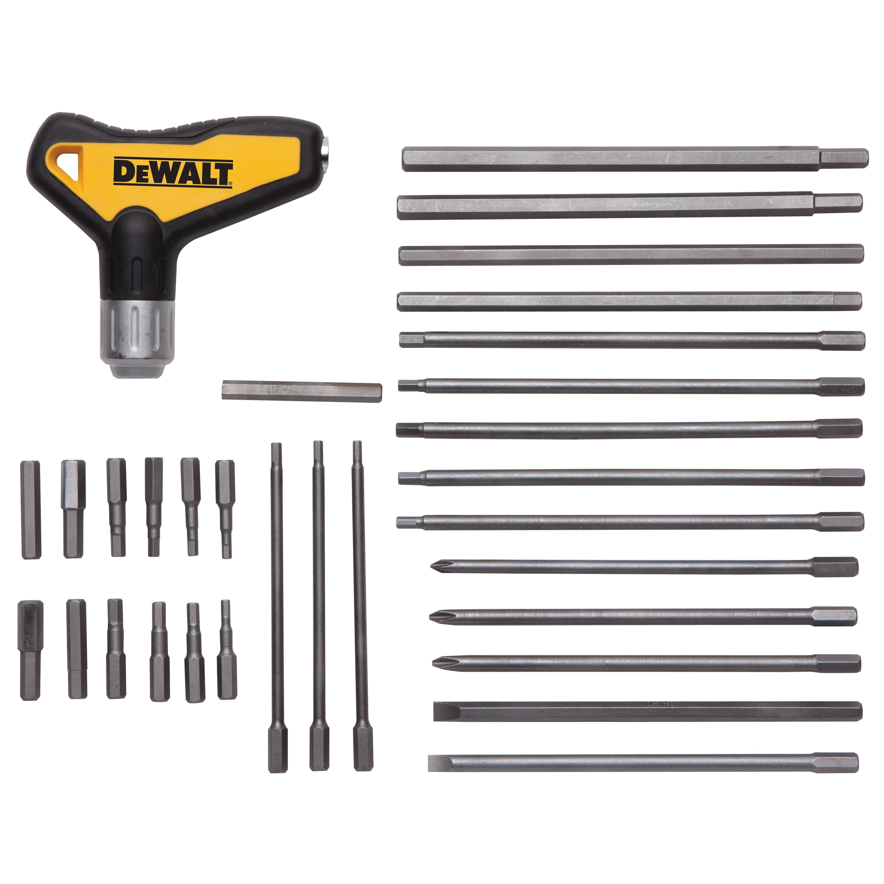31 piece Ratcheting T Handle Hex Key Set without its tray.