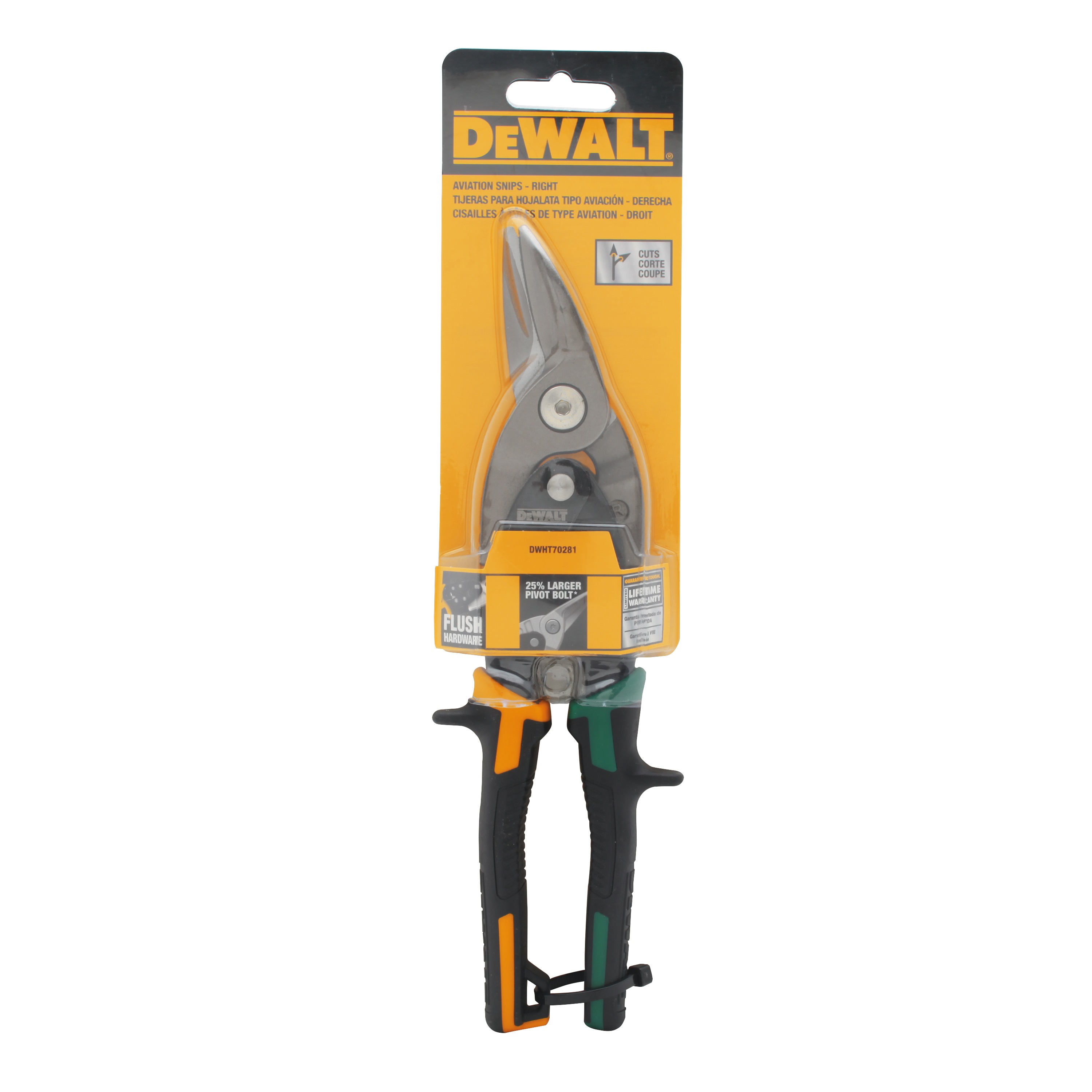 Right Cut Aviation Snips DWHT70281 DEWALT